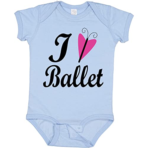 Inktastic I Heart Ballet Dance Ballerina Baby Bodysuit - Cute Infant Onesie for Ballet Lovers | Perfect Gift for Dance Classes, Recitals & Ballet-Themed Parties