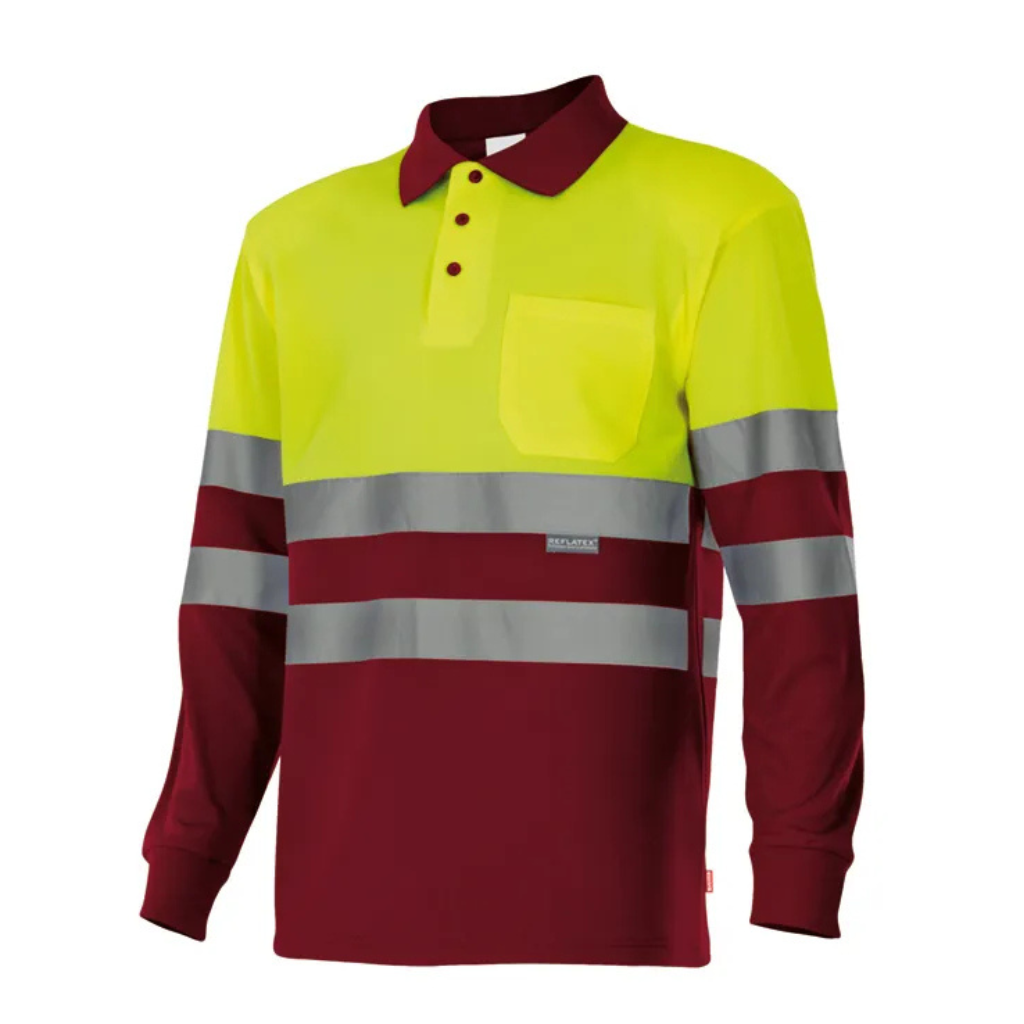 175 HV LS Two-Tone Polo Shirt for Men - Comfortable & Stylish Casual Wear for Work, Golf & Outdoor Activities