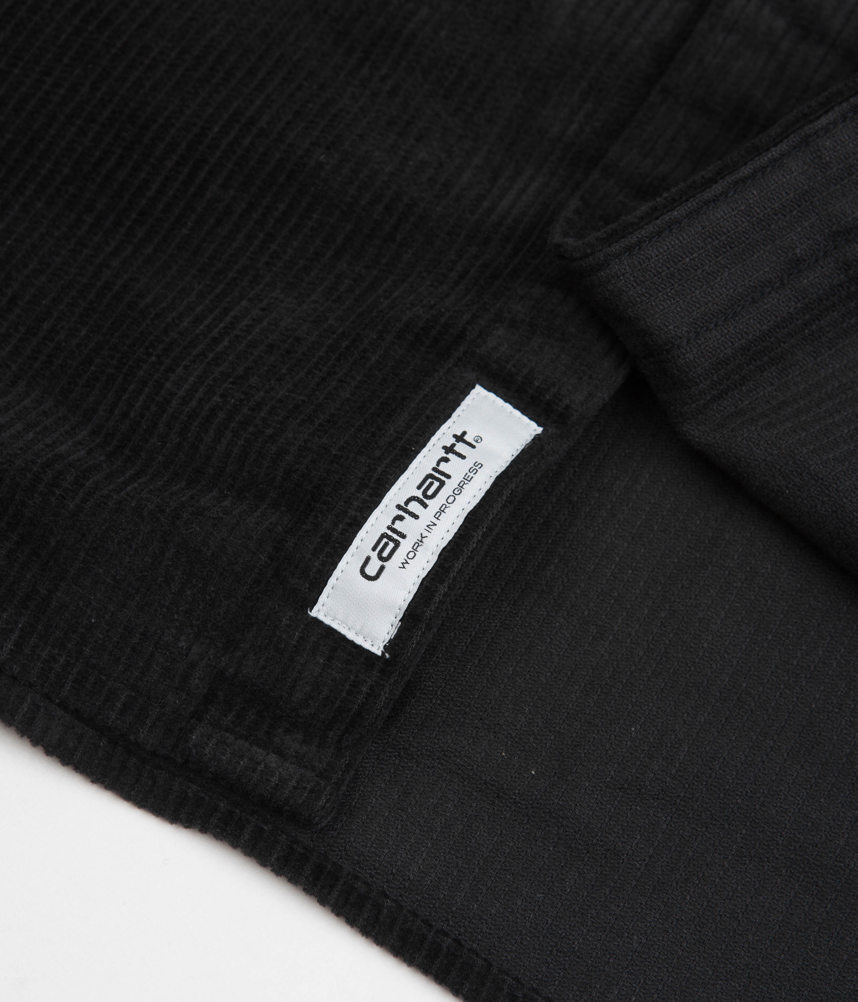 Carhartt Madison Cord Shirt for Men - Durable Work Shirt in Black/Wax - Perfect for Outdoor Work, Hunting & Casual Wear