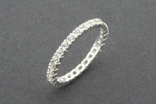 Multi-Cubic Zirconia Band Ring for Women - Elegant & Sparkling Fashion Jewelry for Parties, Weddings & Special Occasions