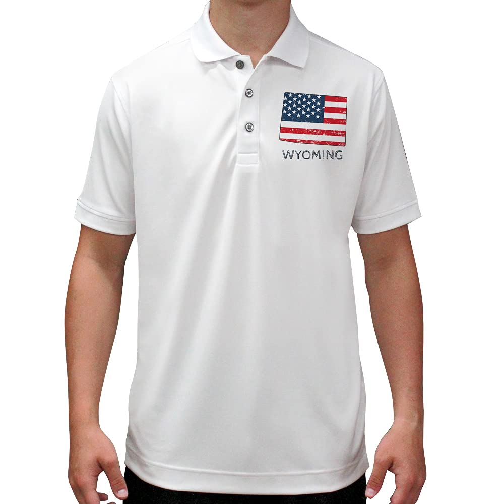 Wyoming State Shape T-Shirt for Men - Comfortable Cotton Graphic Tee - Perfect for Travel, Gifts & State Pride