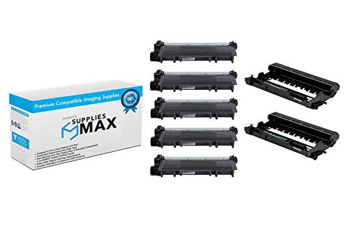 Compatible Replacement Toner & Drum Combo Pack for Dell E310DW E514DW E515DN E515DW - 2 Drums & 5 Toners (C2KTH_2PK/CVXGFJ_5PKVB) - Perfect for Office Printing & High Volume Document Needs