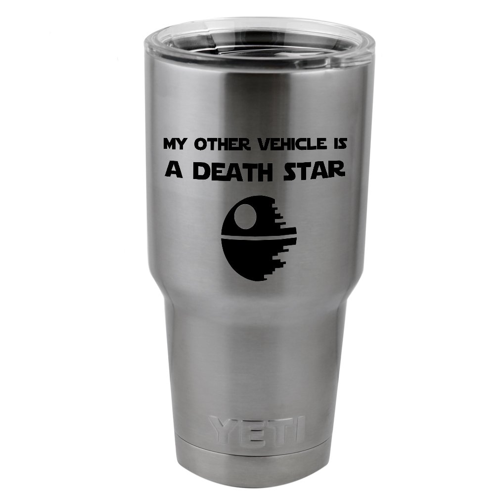 Star Wars Death Star Vinyl Sticker Decal for Yeti Mugs, Cups & Thermos (4 Inch) - Funny Car Laptop Water Bottle Decoration - Perfect for Fans, Gifts & Office Accessories
