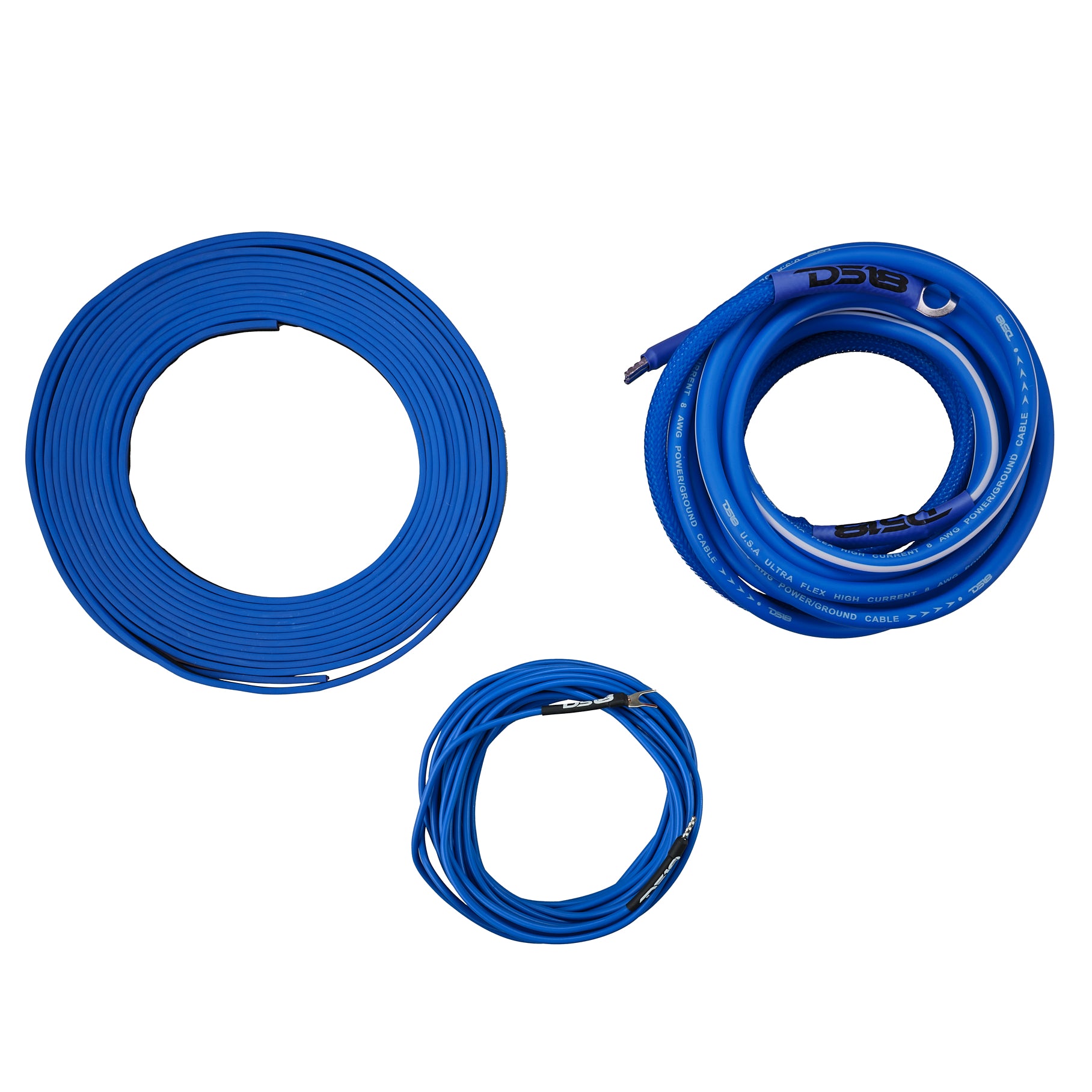 8 Gauge Amplifier Wiring Kit - Blue - High Power Car Audio Installation for Subwoofers & Speakers - Perfect for DIY Car Stereo Upgrades & Professional Installations