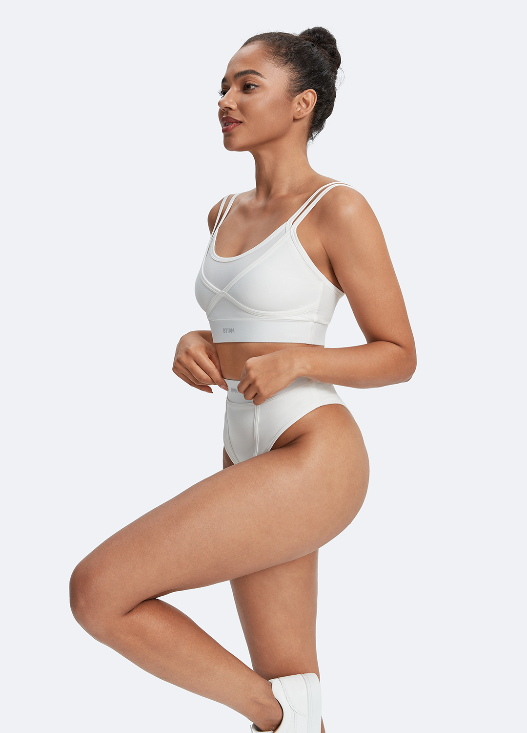 Comfortable Double Strap Cotton Bralette for Women - Wireless Soft Support Bra for Yoga, Lounge & Everyday Wear