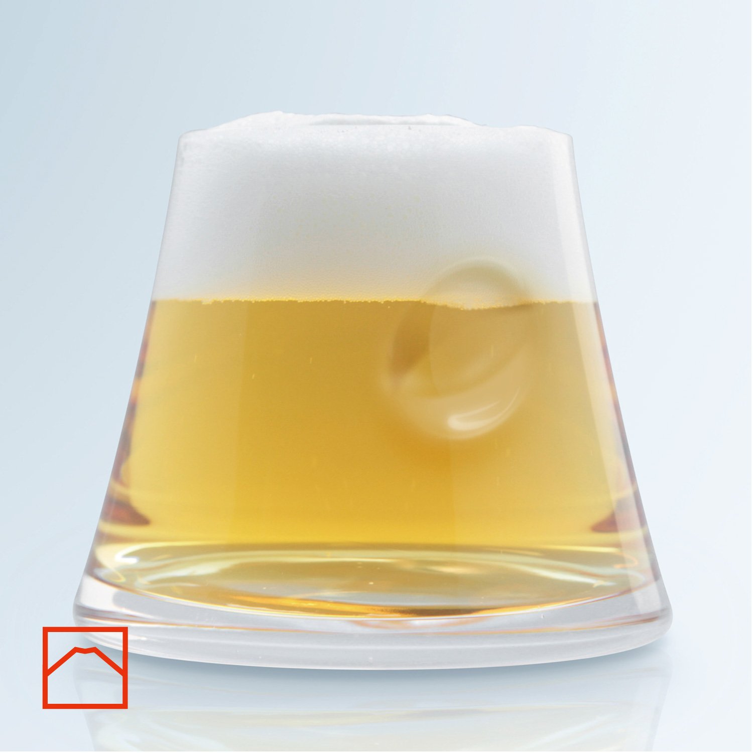 Premium Tajima Glass Mount Fuji Set - Clear Fujisan Hoei Glass with Wooden Coaster - Elegant Japanese Home Decor & Gift for Tea Lovers, Whiskey Enthusiasts, and Collectors