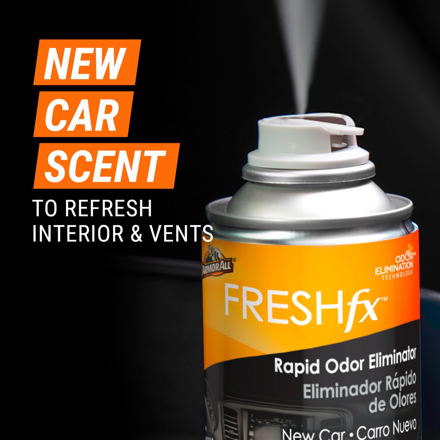 Armor All Fresh FX Odor Eliminator Car Fogger (3 Pack) - New Car Scent Air Freshener for Cars, SUVs & Trucks | Eliminates Smoke, Pet & Food Odors | Ideal for Vehicle Detailing & Interior Refresh