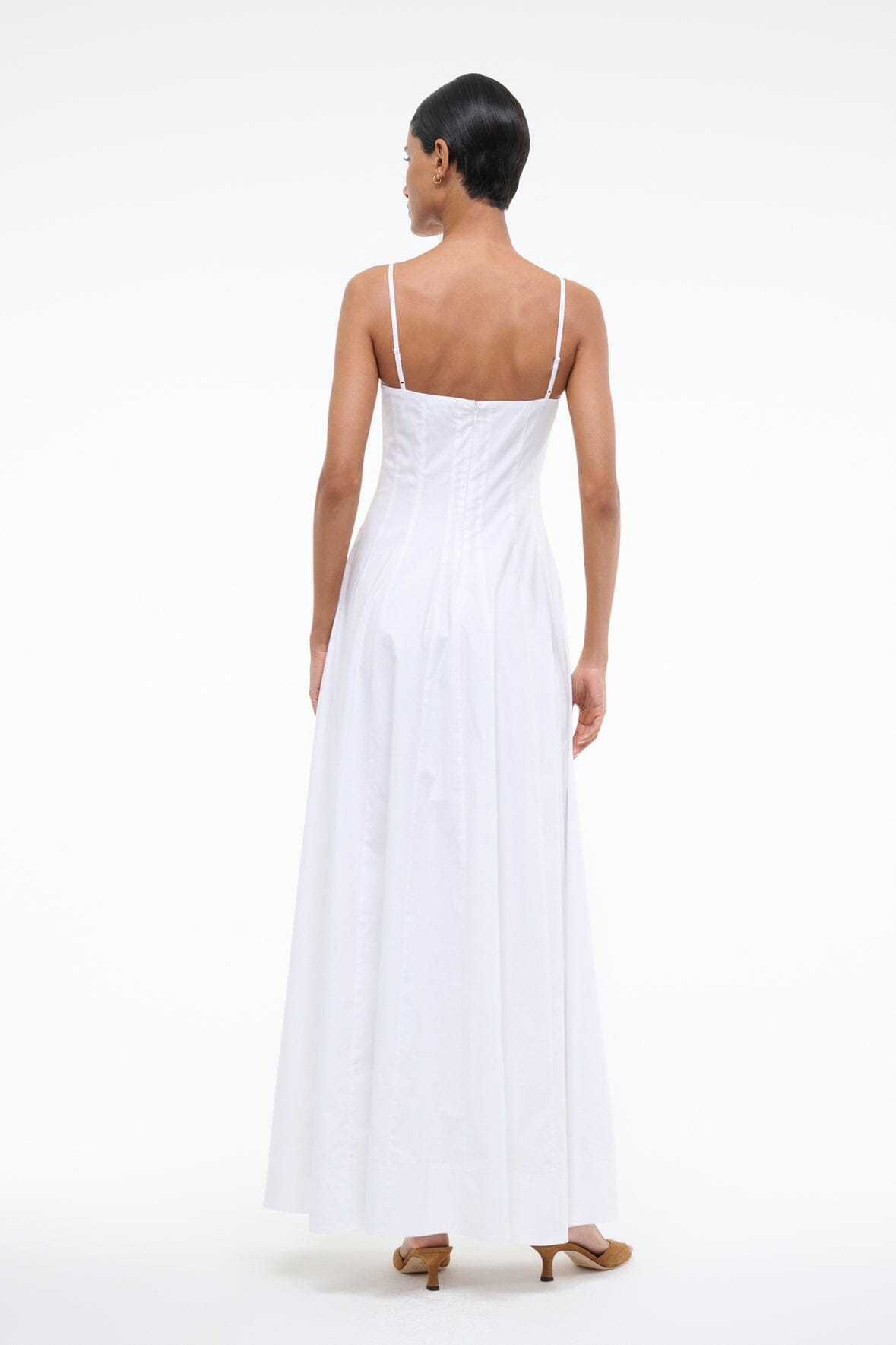 WYLIE MAXI DRESS for Women - Flowy White Long Summer Dress with Pockets | Perfect for Beach Vacation, Wedding Guest, and Casual Outings