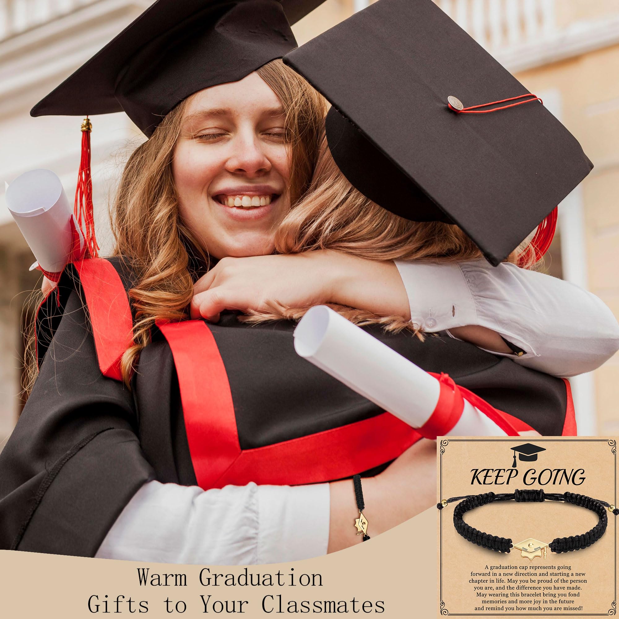 Handmade Friendship Bracelets for Women - Unique College Graduation Gifts 2024 | Masters Degree Present | Perfect for Celebrating Academic Achievements & Special Occasions