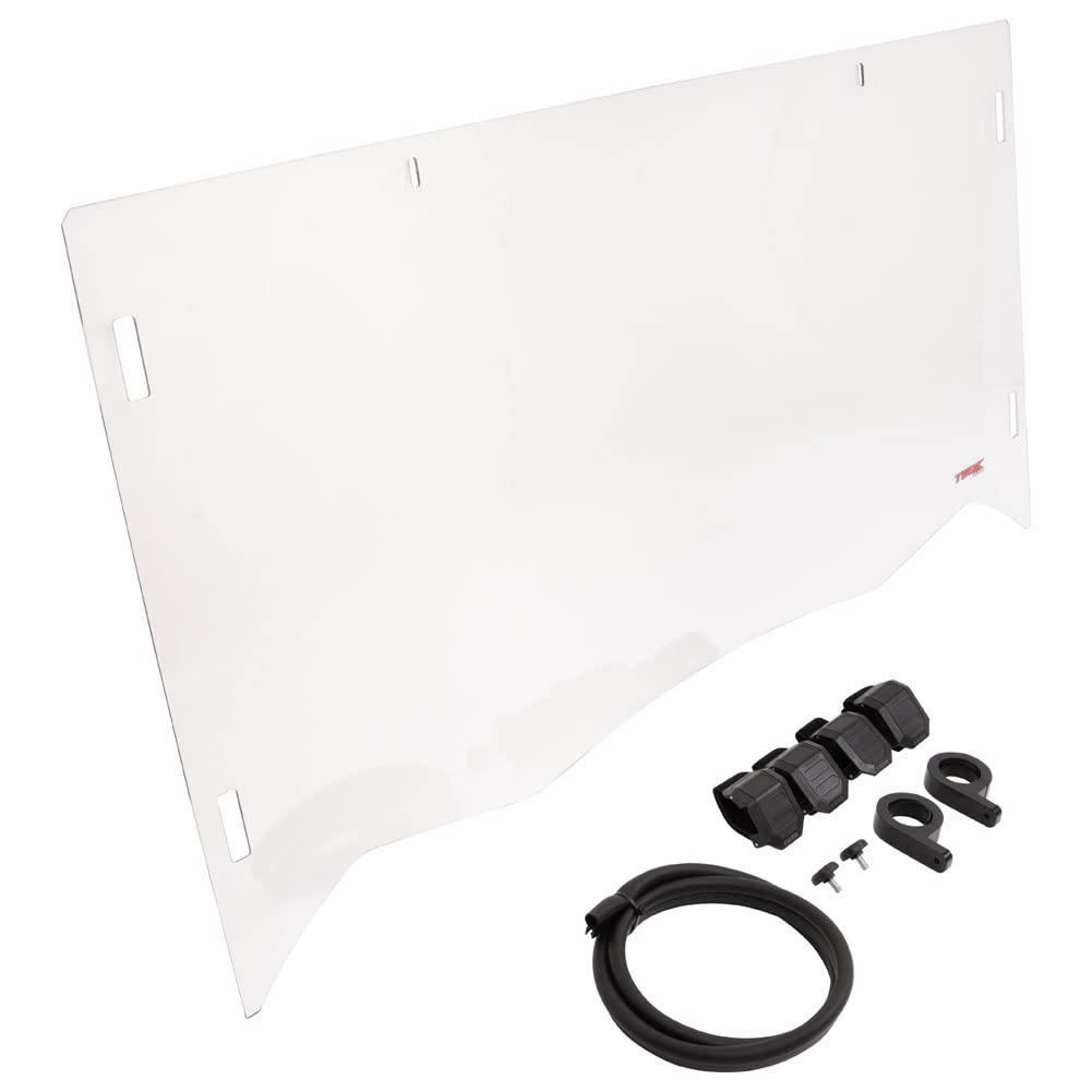 Tusk Removable Full Windshield Clear - Scratch Resistant Kawasaki Teryx4 800 (2016-2025) | Durable ATV Windshield for Off-Road Adventures & Trail Riding