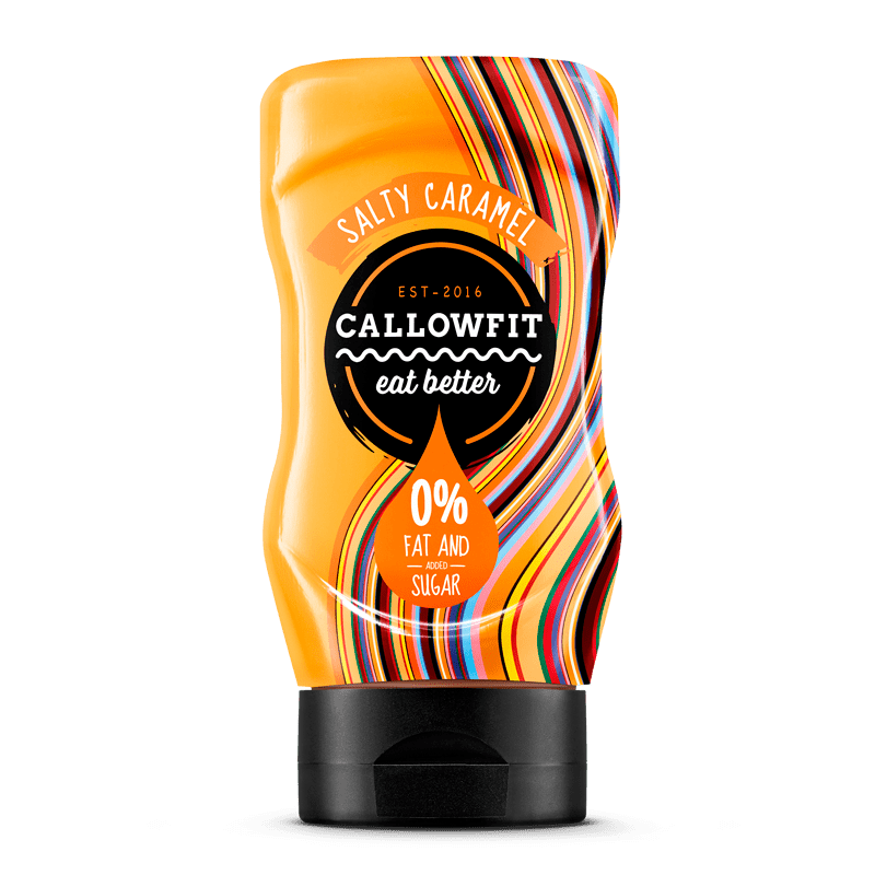 Callowfit Salted Caramel Sauce - Gourmet Dessert Topping for Ice Cream, Coffee, Pancakes & Baking - Rich Buttery Flavor (12oz Jar)