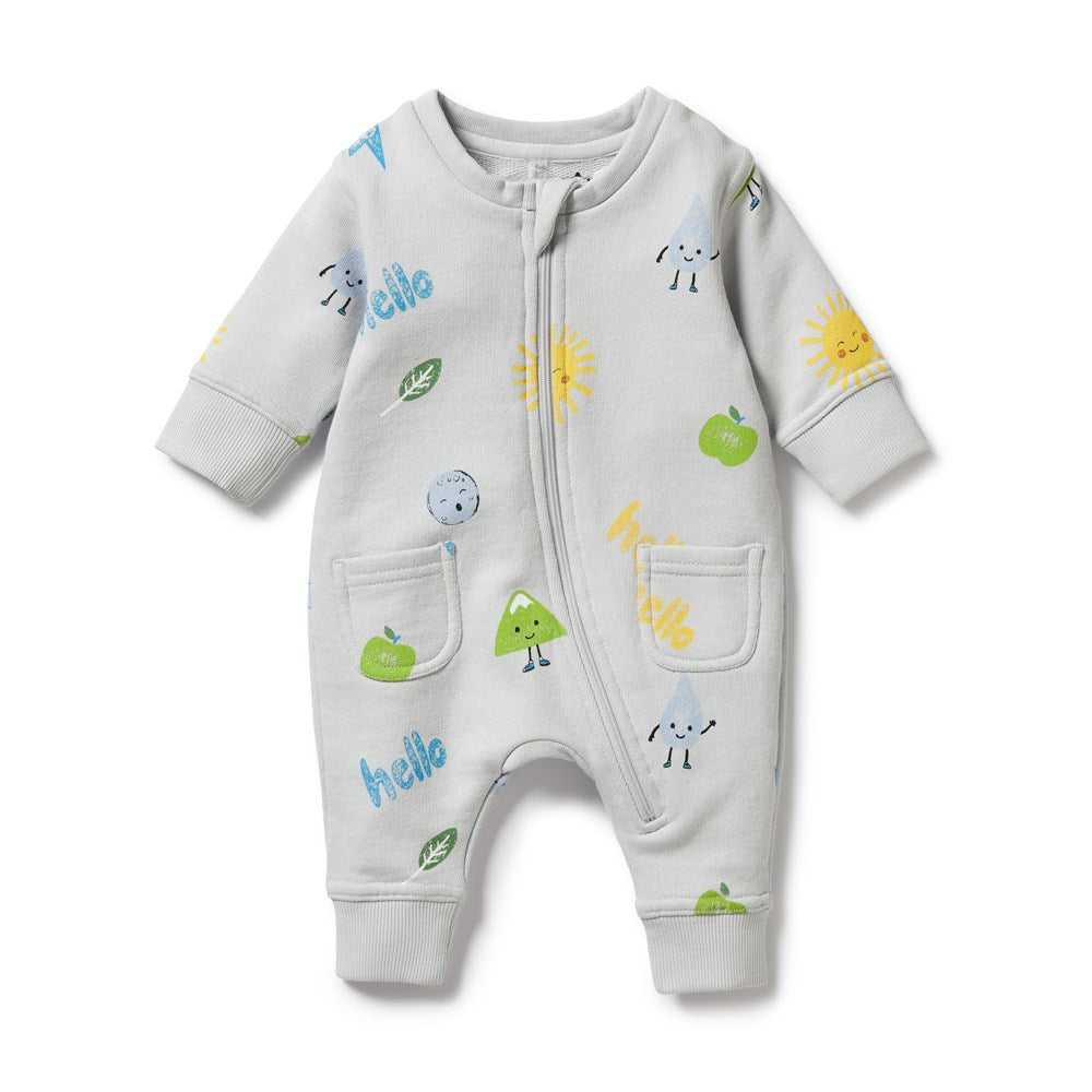 Bluebell Organic Terry Growsuit for Babies - Soft & Breathable Cotton Romper for Newborns & Infants - Perfect for Playtime, Sleep & Everyday Comfort