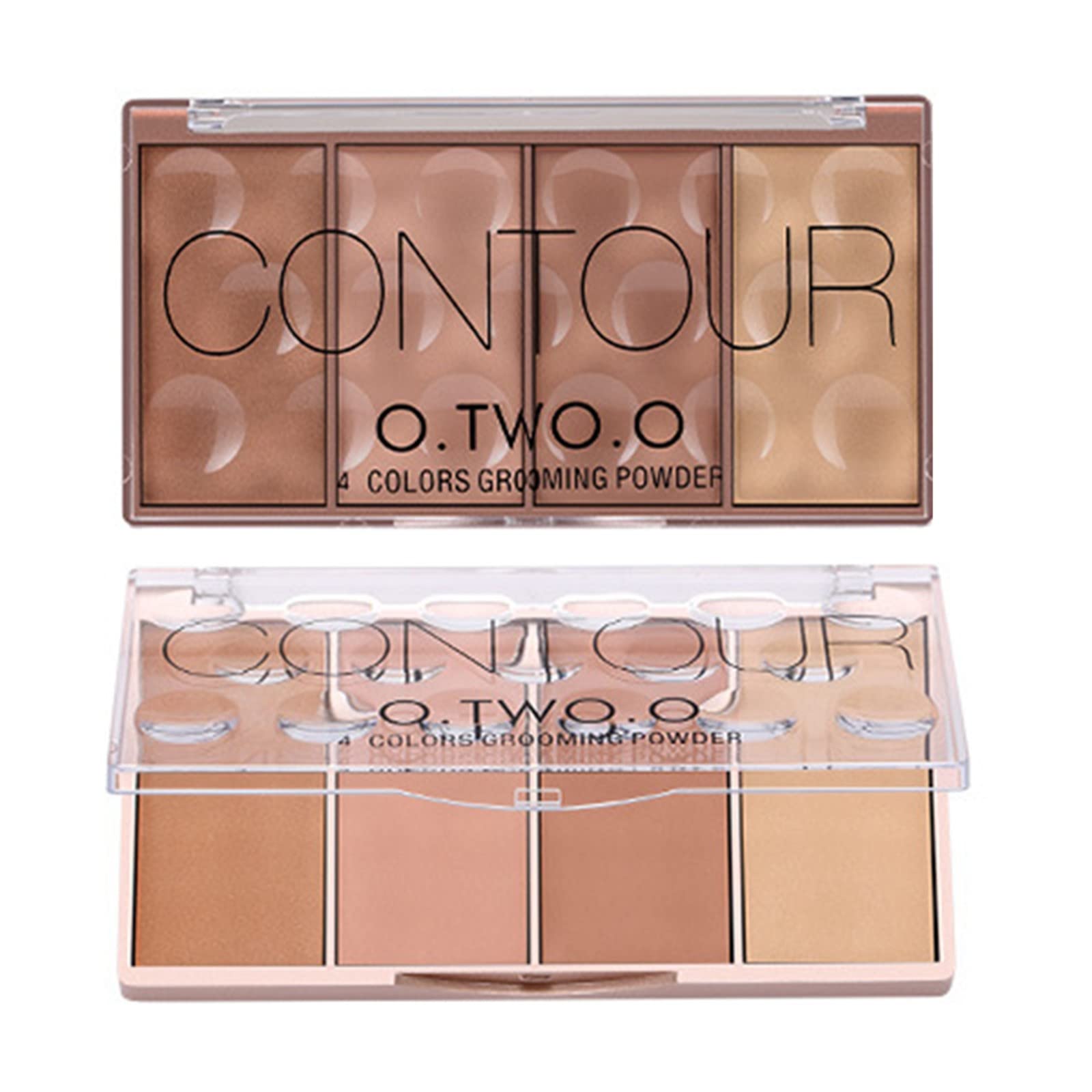 4-in-1 Color Correcting Blush Palette - Brightening & Contouring Powder for Face Sculpting, Long-Lasting Makeup (Shade B, Universal Size) | Perfect for Teens, Everyday Wear & Special Occasions