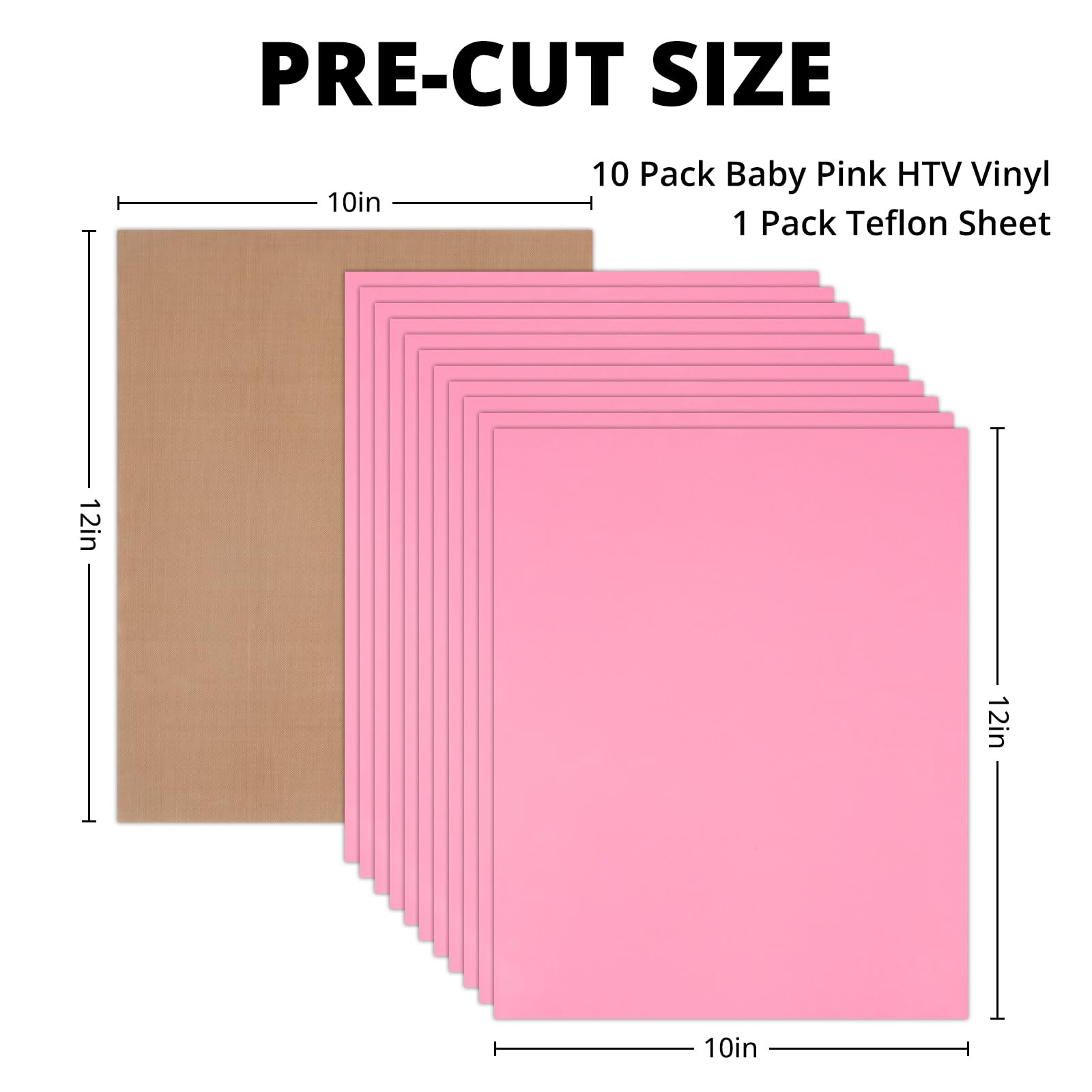HTVRONT Pink Heat Transfer Vinyl Bundle - 11 Pack 12