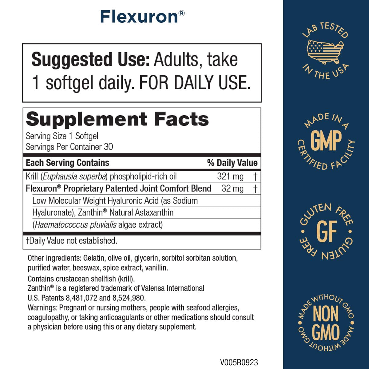 Purity Products Flexuron Joint Formula & Gel with Krill Oil, Low Molecular Weight Hyaluronic Acid, Astaxanthin - Bioactive Collagen Peptides & MSM for Joint Support | Relief for Arthritis, Stiffness & Mobility Issues | Ideal for Active Lifestyles & Aging Adults