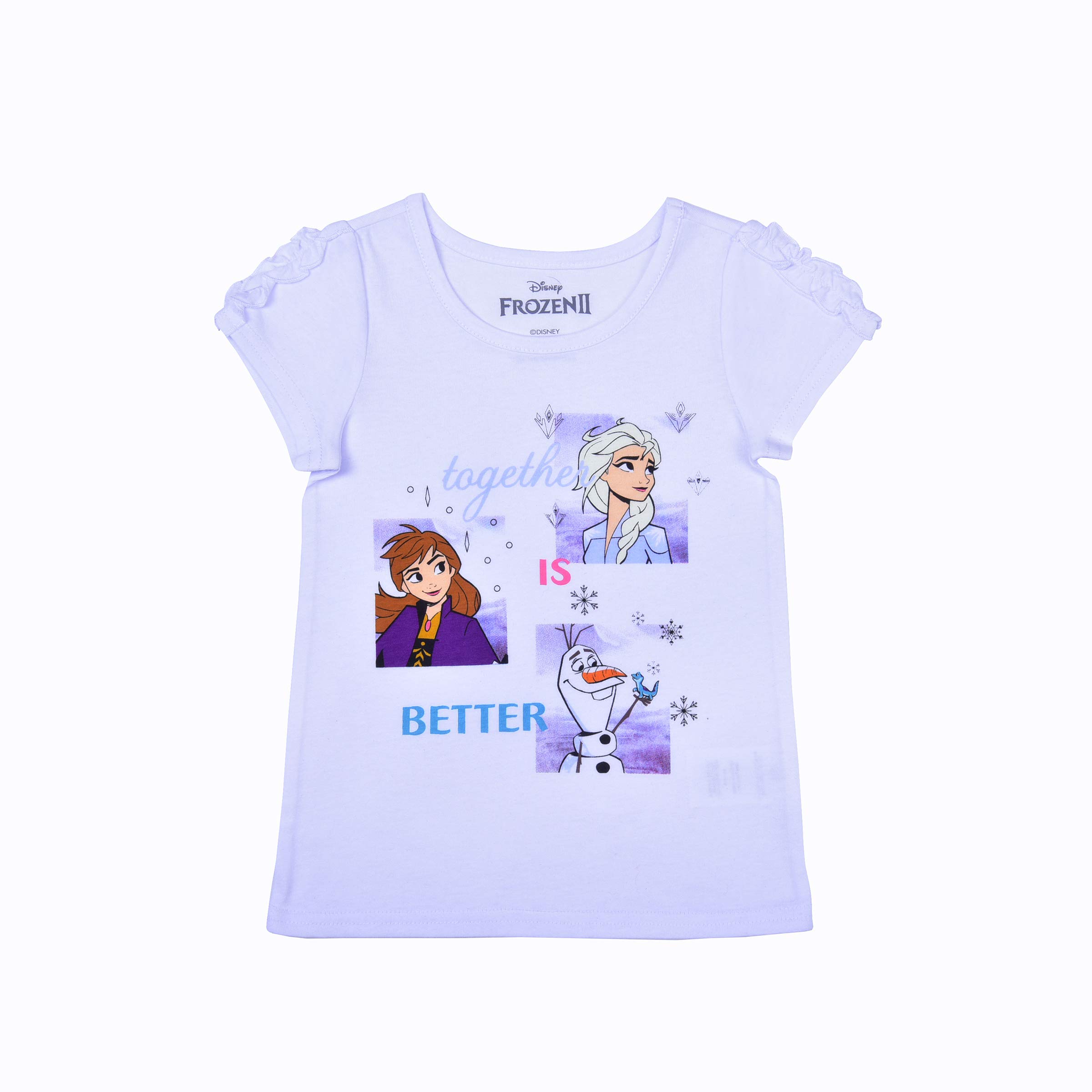 Disney Frozen Girls' Elsa Anna Olaf T-Shirt & Legging Set for Toddler Kids - Purple Blue Gray Outfit | Birthday Gift, Costume Party, Dress Up Play