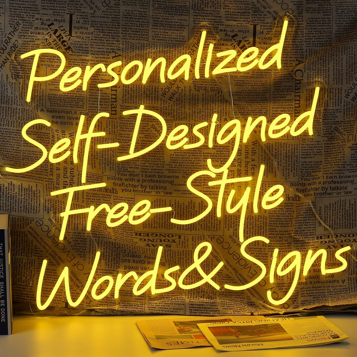 Custom LED Neon Signs - Personalized Wall Decor Art Light for Home, Christmas, Room, Bar & Party (48