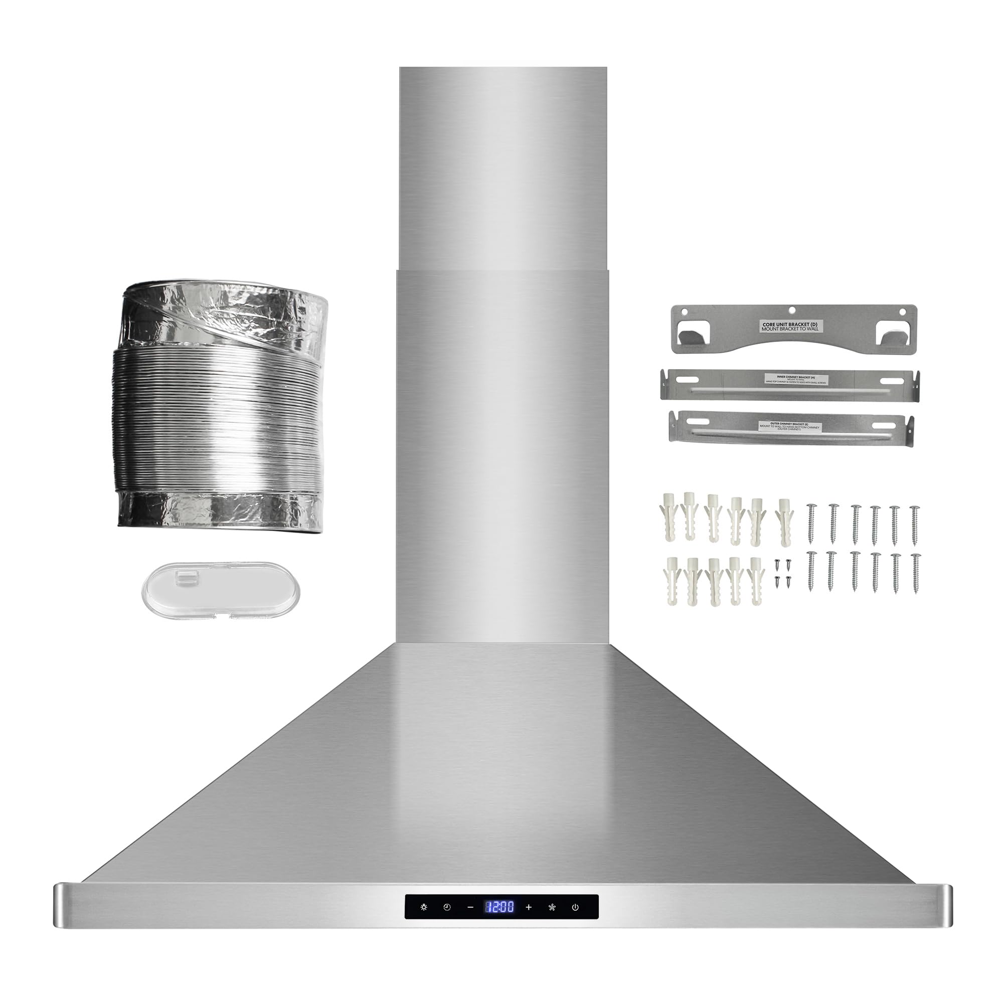 COSMO COS-63175S 30-inch Stainless Steel Wall Mount Range Hood - 380 CFM Ducted Ventilation with Touch Controls & LED Lights | Perfect for Modern Kitchens, Restaurants & Open-Concept Homes