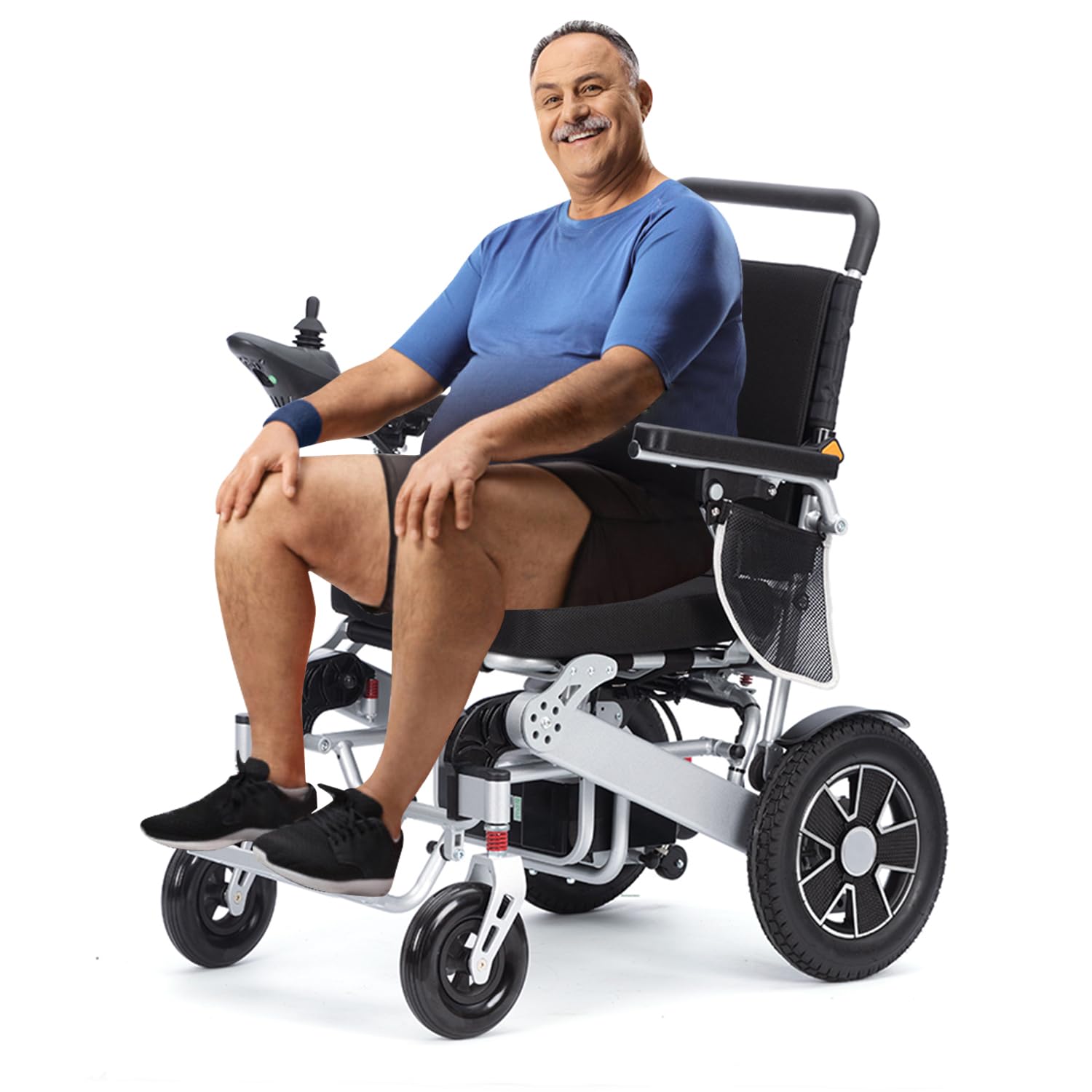 **Lightweight Foldable Electric Wheelchair for Adults & Seniors - All-Terrain Motorized Power Wheelchair, Compact & Portable, Airline Approved (Up to 330Lbs) - Ideal for Travel, Shopping & Outdoor Adventures**