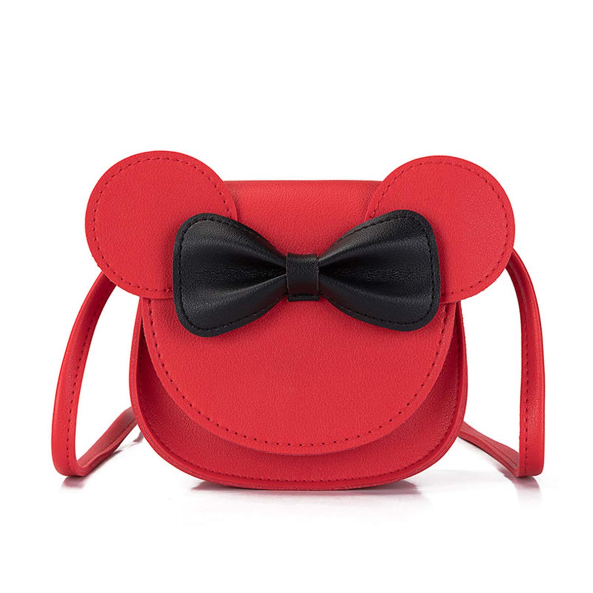Leprato Cute Crossbody Purse for Little Girls - Bowknot Shoulder Bag & Coin Purse with Adorable Mouse Ear Headband | Perfect for Birthday Gifts, Dress-Up Play, and Everyday Use