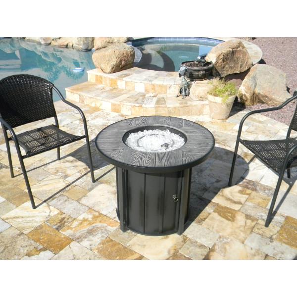 Portable Faux Wood Propane Fire Pit - Outdoor Patio, Backyard, Camping - Lightweight & Compact Design for Easy Transport