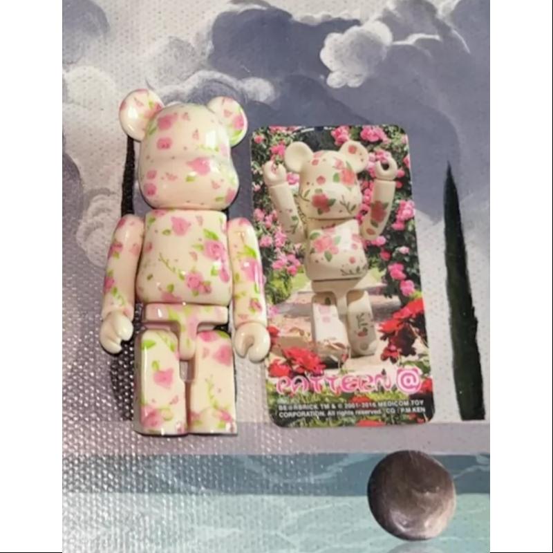 Bearbrick Series 32 PATTERN Rose 100% Collectible Art Toy - Limited Edition Vinyl Figure for Display, Gift & Anime Fans Collection - Perfect for Home Decor, Office Display & Pop Culture Enthusiasts