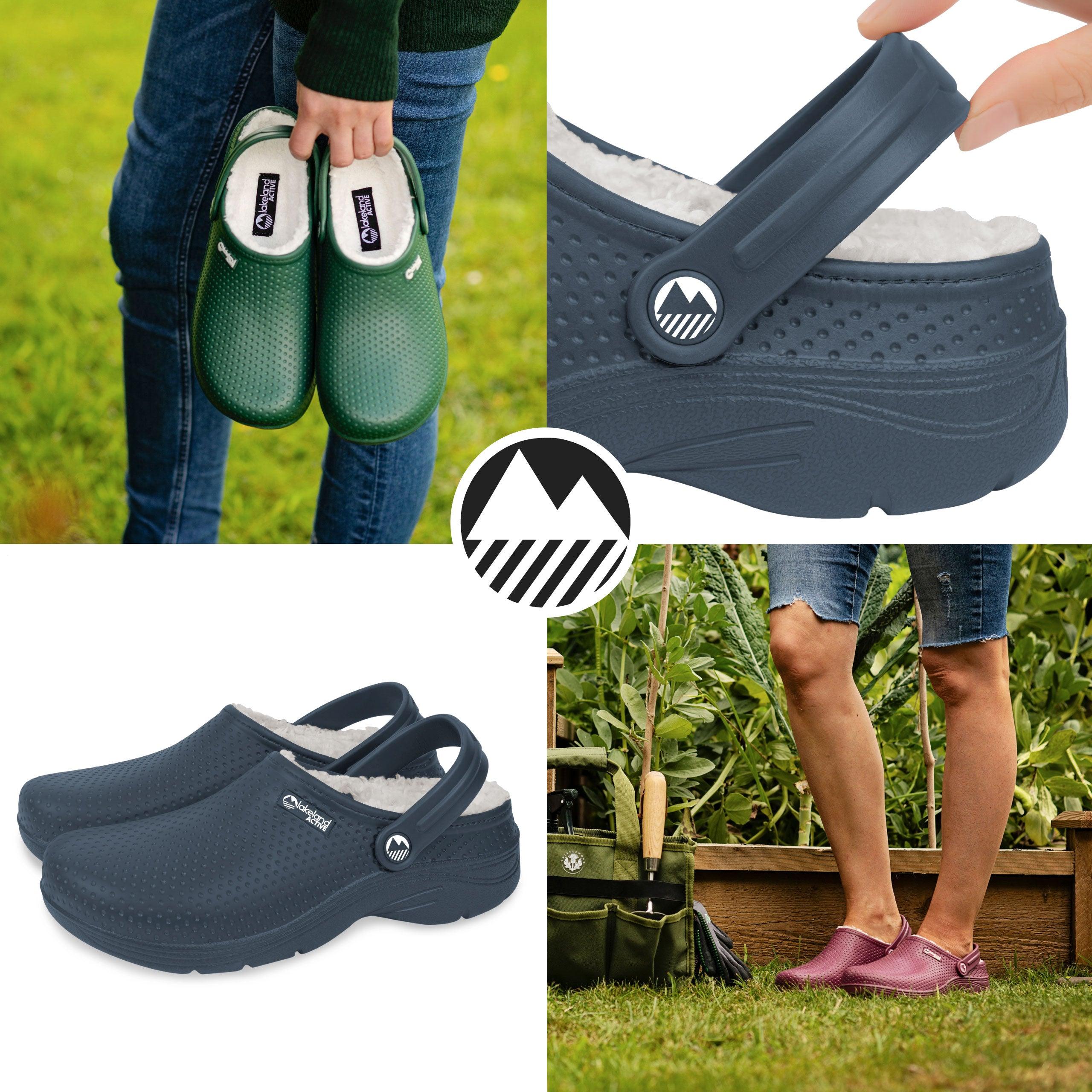 Women's Warm Fleece-Lined Clogs - Slip-Resistant Indoor/Outdoor House Shoes for Winter Comfort at Home & Garden