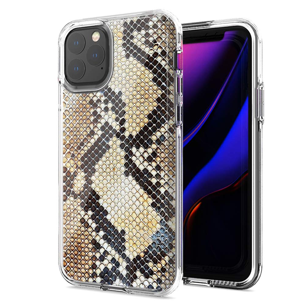 Snake Skin Design Double Layer Protective Case for Apple iPhone 11 Pro Max - Slim Fit, Shockproof Cover for Everyday Use & Outdoor Activities