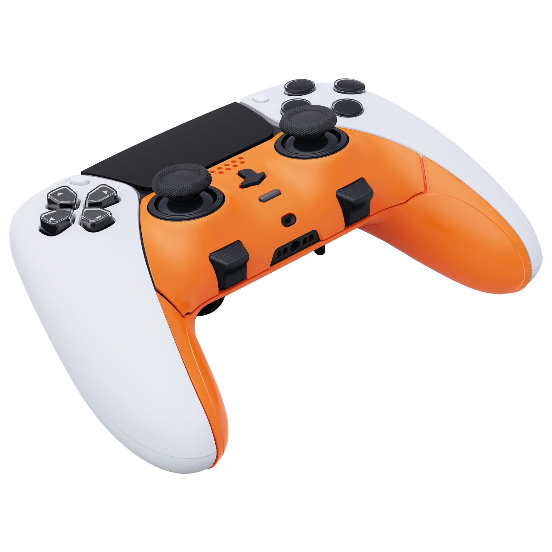 eXtremeRate Orange PS5 Edge Controller Shell - DIY Replacement Front & Back Cover with Custom Plates | Compatible with PS5 Edge Controller (CXQEGP002) | Gaming Accessories for Enhanced Customization & Style