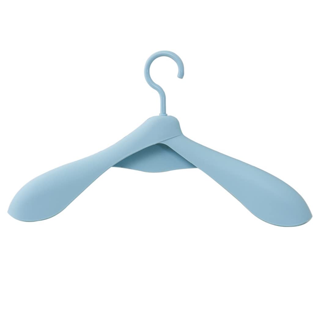 LEIGE Thickened Wide Shoulder Non-Slip Plastic Hangers - Blue Closet Organizers (42 x 24.5 x 4cm) for Wardrobe Storage & Clothes Protection - Perfect for Shirts, Dresses, Coats & Heavy Garments