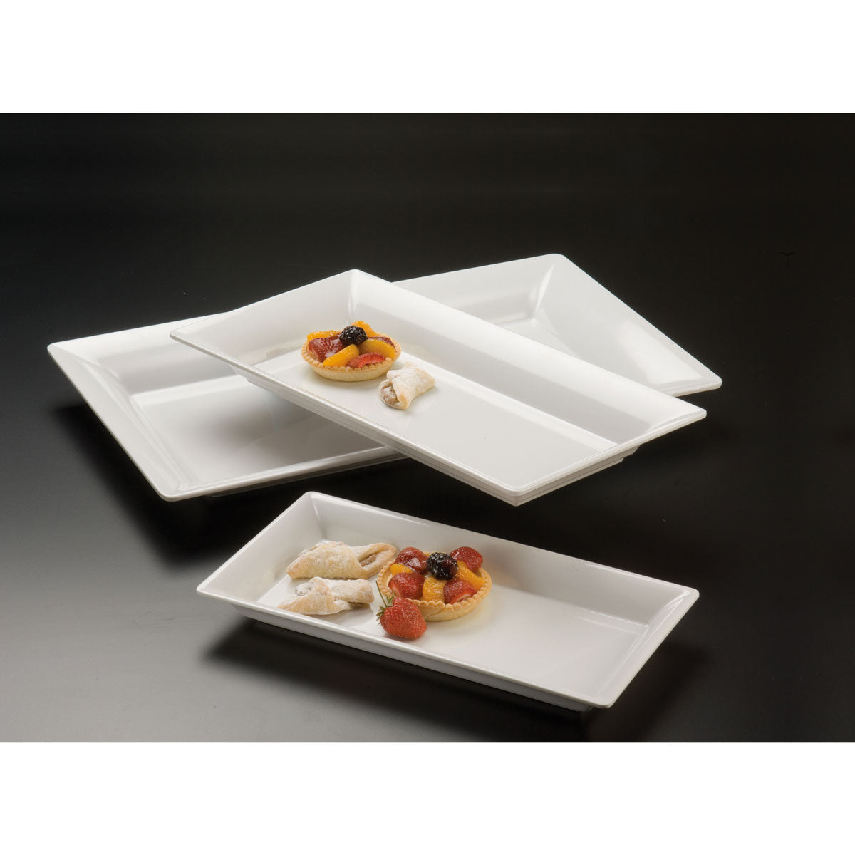 American Metalcraft MEL23 Endurance Rectangular White Melamine Platter - Durable Serving Tray for Restaurants, Catering & Home Entertaining - Perfect for Buffets, Parties & Everyday Use