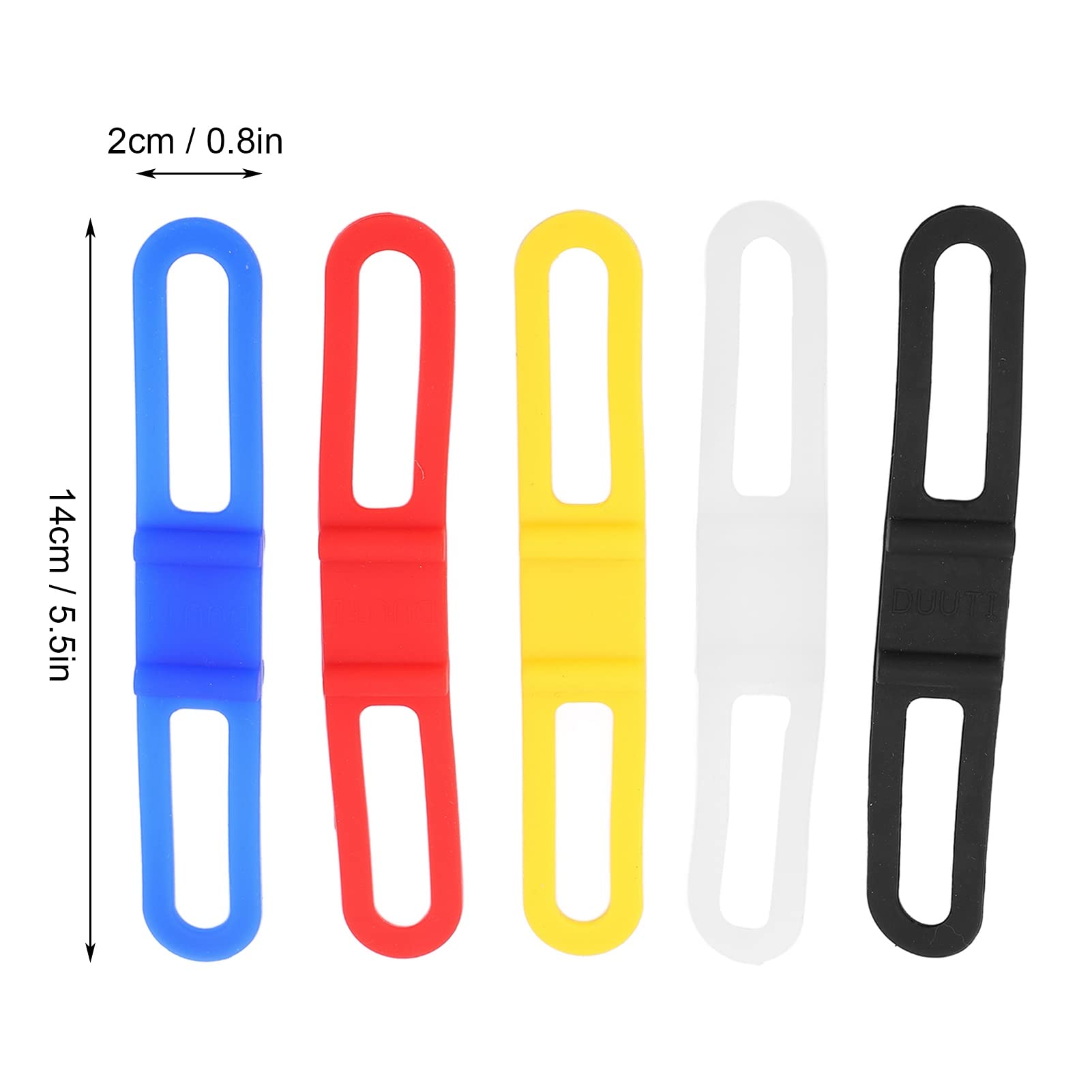 **OUKENS 5-Pack Bike Silicone Bands - Multipurpose Cycling Straps for Flashlight Mount, Tool Holder & Accessories | Mountain Bike, Road Bike, Commuter Bike (Secure & Durable Silicone Fasteners)**    **Usage Scenarios:** Perfect for securing flashlights, tools, or accessories on mountain bikes, road bikes, or daily commuter rides.