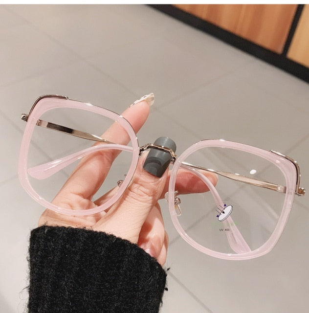 Alva Oversize Square Glasses Frame - Trendy Women's & Men's Eyewear for Fashion & Reading | Perfect for Work, School & Daily Wear