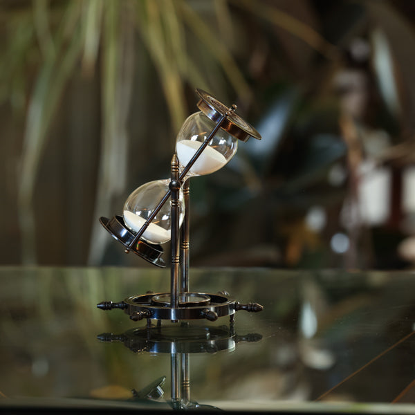 20/30 Minute Rotating Compass Hourglass Timer - Perfect for Board Games, Meditation, Yoga & Kitchen Cooking