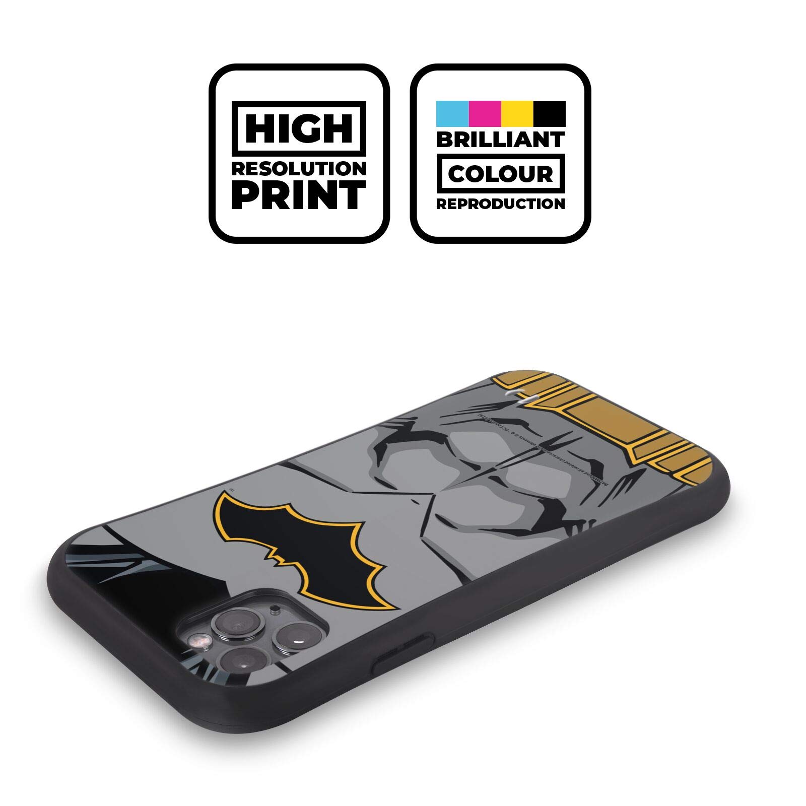 Official Batman DC Comics Rebirth Hybrid Case for iPhone 13 Pro Max - Licensed Superhero Costume Design - Perfect for Cosplay, Comic Con & DC Fans