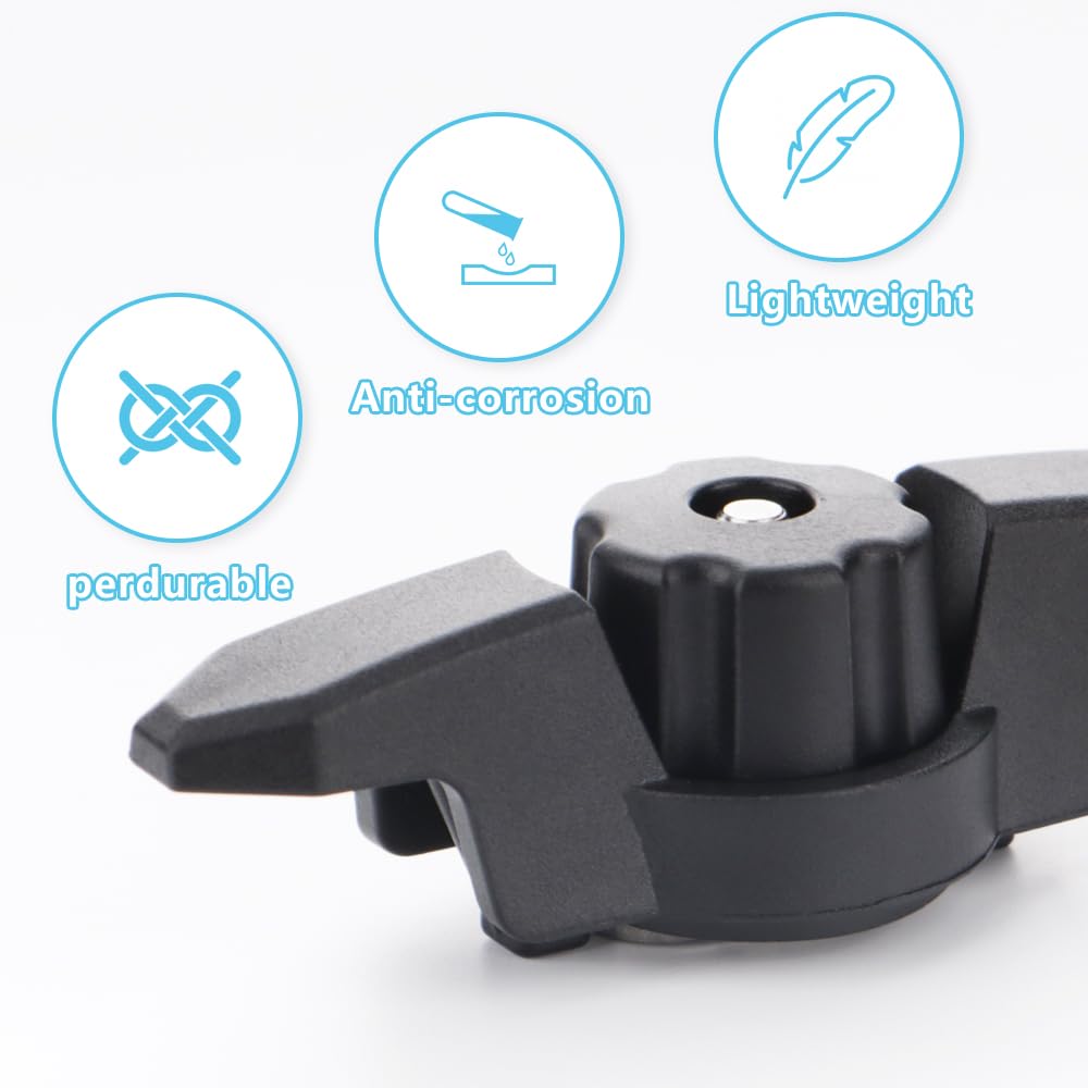 VTurboWay 2-Pack Black Kayak Track Mount Line Cleats - Heavy Duty Rail Mount Anchor Cleats for Kayaks, Canoes & Boats - Perfect for Docking, Mooring & Securing Gear on Water