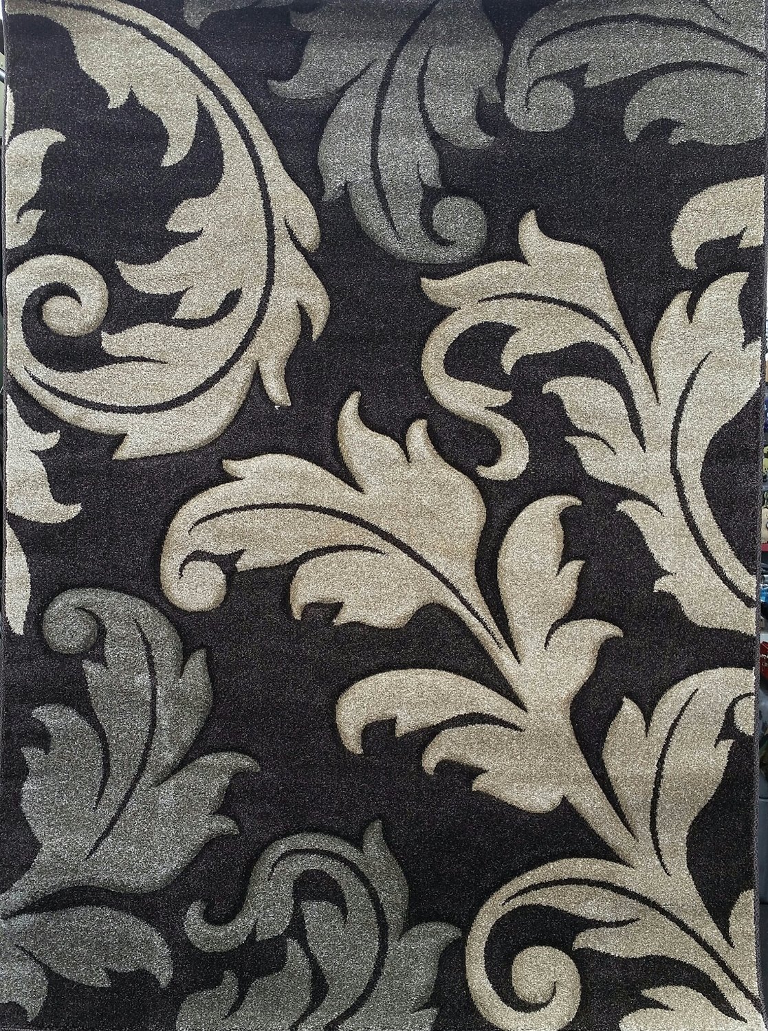 Modern Chocolate Brown Hollywood Area Rug 8ft x 10ft 6in - Soft Living Room Carpet for Bedroom Decor, Home Theater & Luxury Interior Design