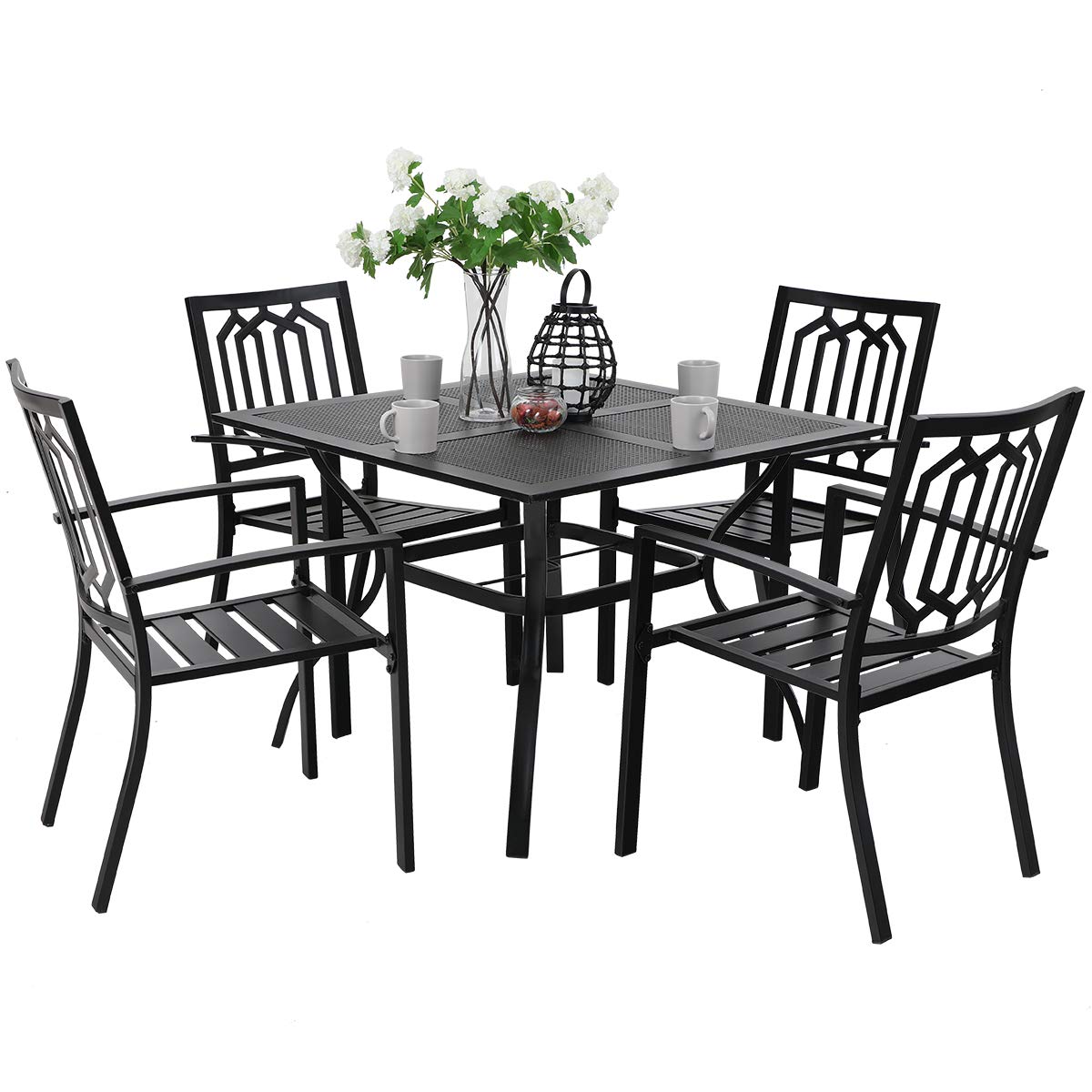 PHI VILLA 5-Piece Outdoor Patio Dining Set - 37