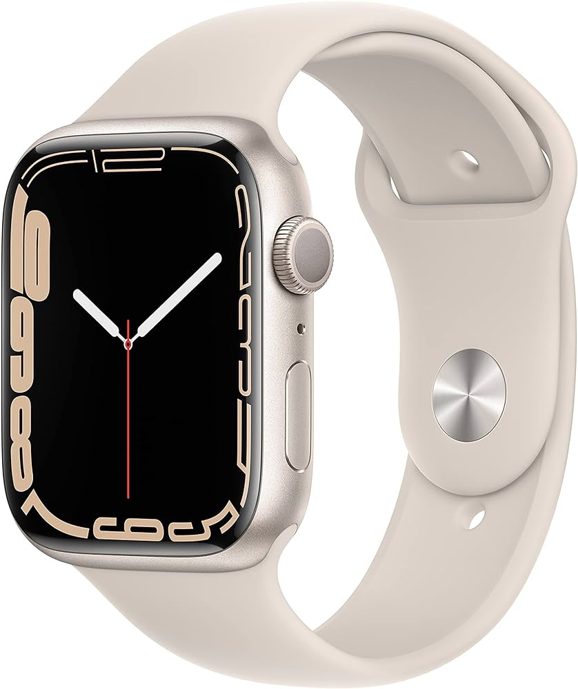 Refurbished Apple Watch Series 7 GPS + Cellular 45mm Starlight Aluminum Case (No Charger) - Smart Fitness Tracker for Running, Swimming & Daily Activity Tracking