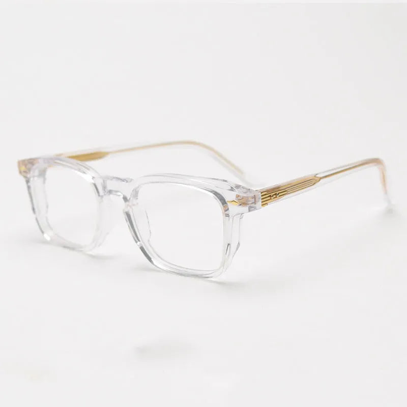 CCspace Unisex Full Rim Square Acetate Eyeglasses 56835 - Lightweight & Durable Frame for Men & Women - Perfect for Reading, Work, and Everyday Fashion