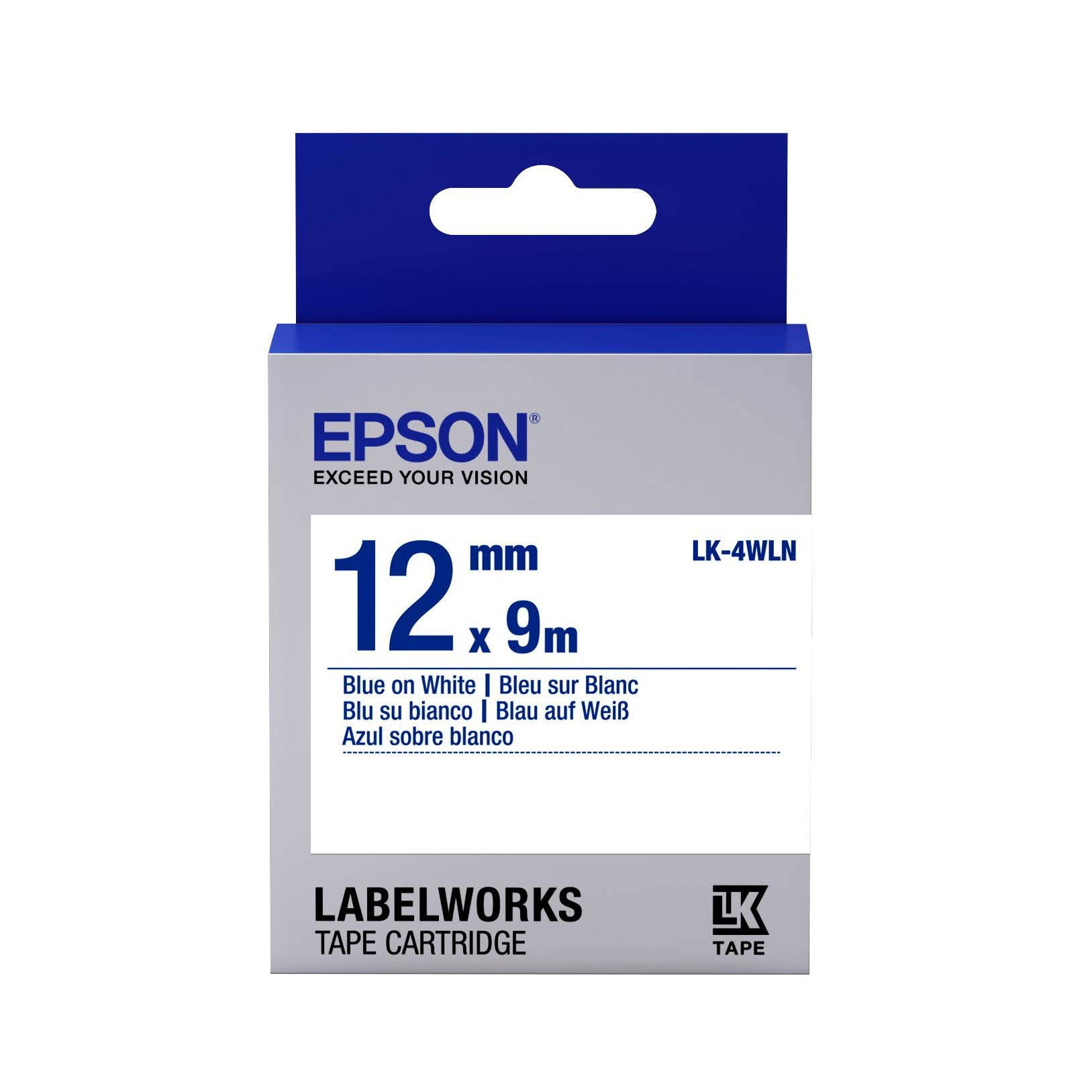 Epson LabelWorks Standard LK Tape Cartridge (Replaces LC) - 1/2