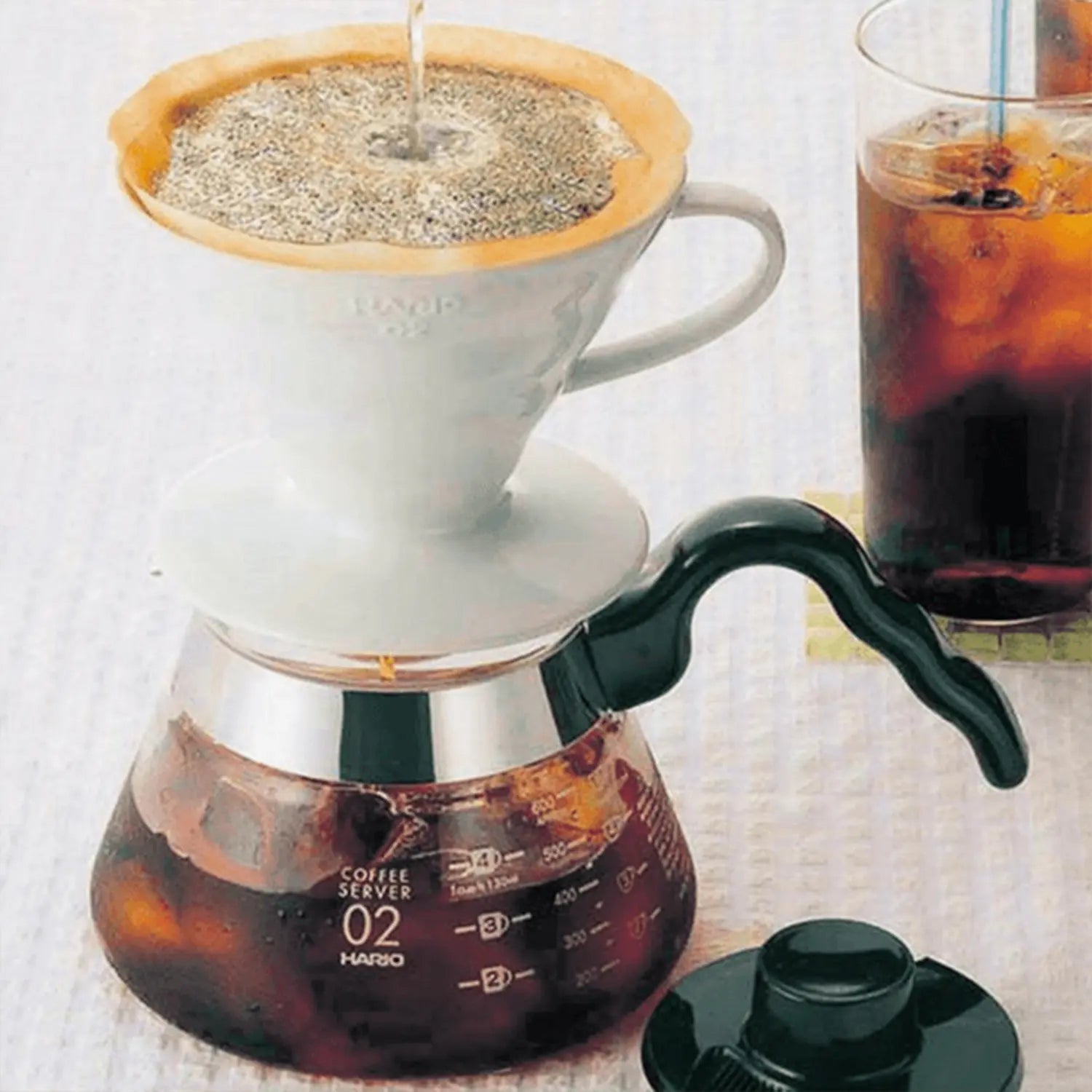 Hario V60 Ceramic Coffee Dripper Pour Over Brewer - Perfect for Single Cup Pour Over Coffee at Home, Office or Camping