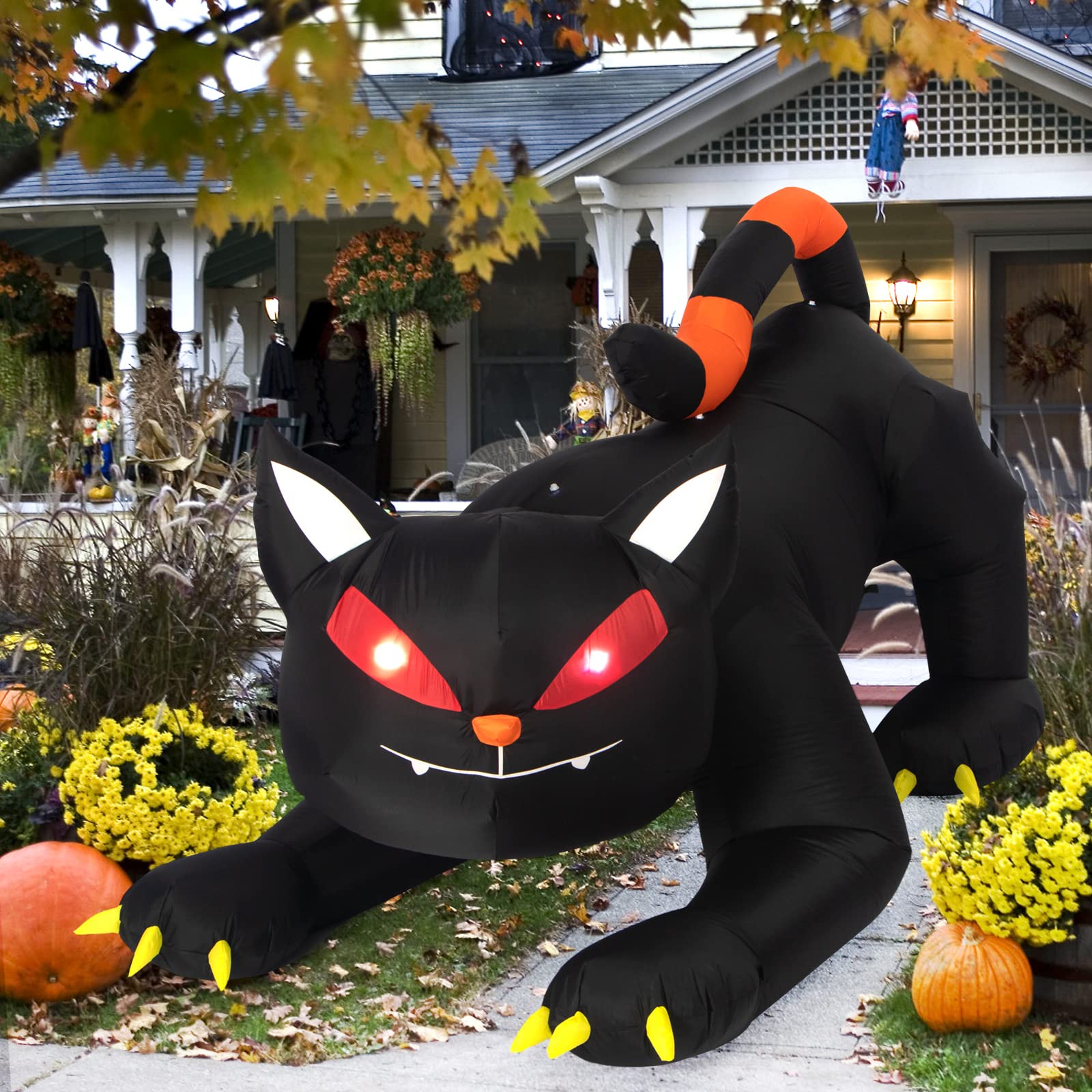 TOLOCO 7 FT Inflatable Halloween Decorations with LED Lights - Spooky Outdoor Yard Decor for Halloween Party