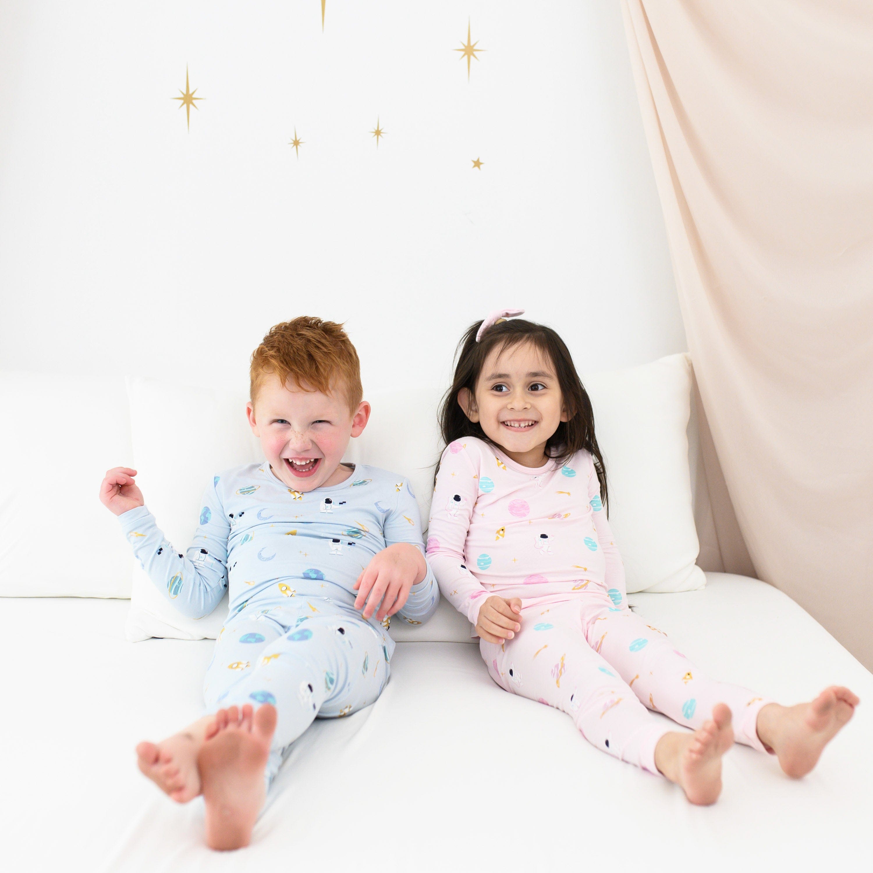 Women's Long Sleeve Pajama Set - Soft Floral Print Sleepwear with Sakura Space Design | Cozy Nightwear for Lounge, Sleep & Relaxation at Home