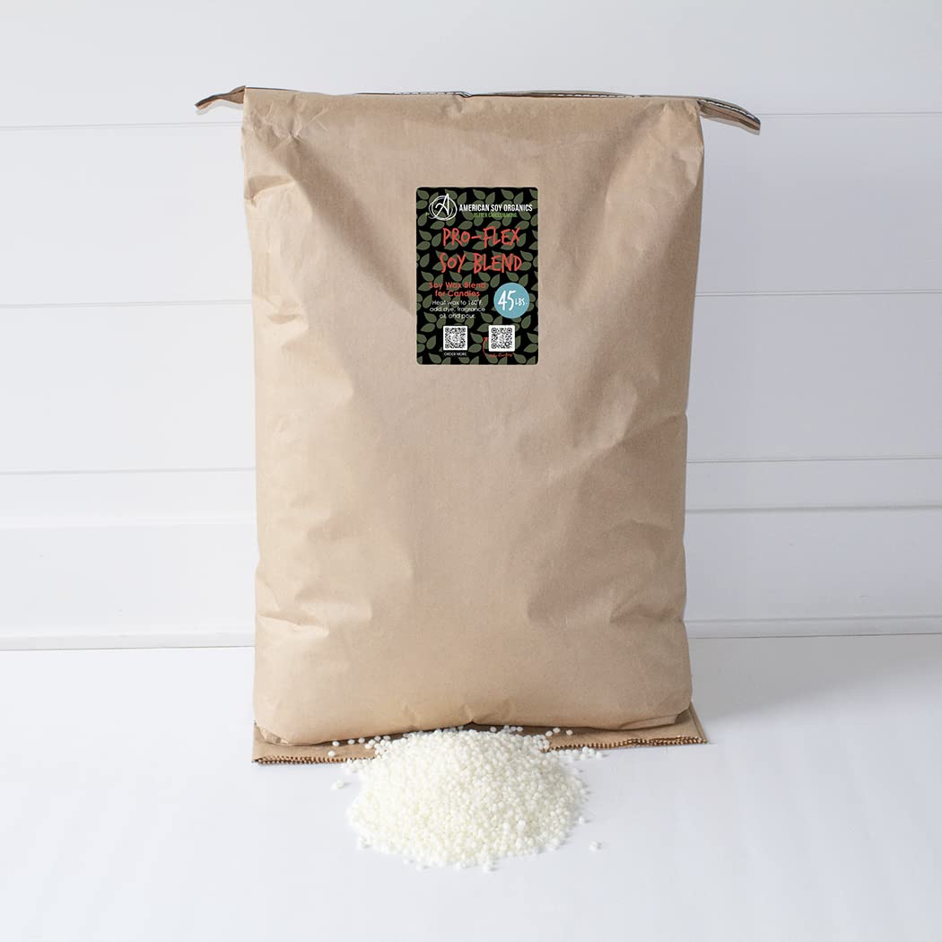 Premium Soy Wax Beads for Candle Making - 45 lbs All-Natural Soy Blend Wax for Container Candles, Tealights & Wax Melts - Beeswax-Free Candle Making Supplies - Perfect for DIY Home Candles, Spa Relaxation & Aromatherapy Gifts