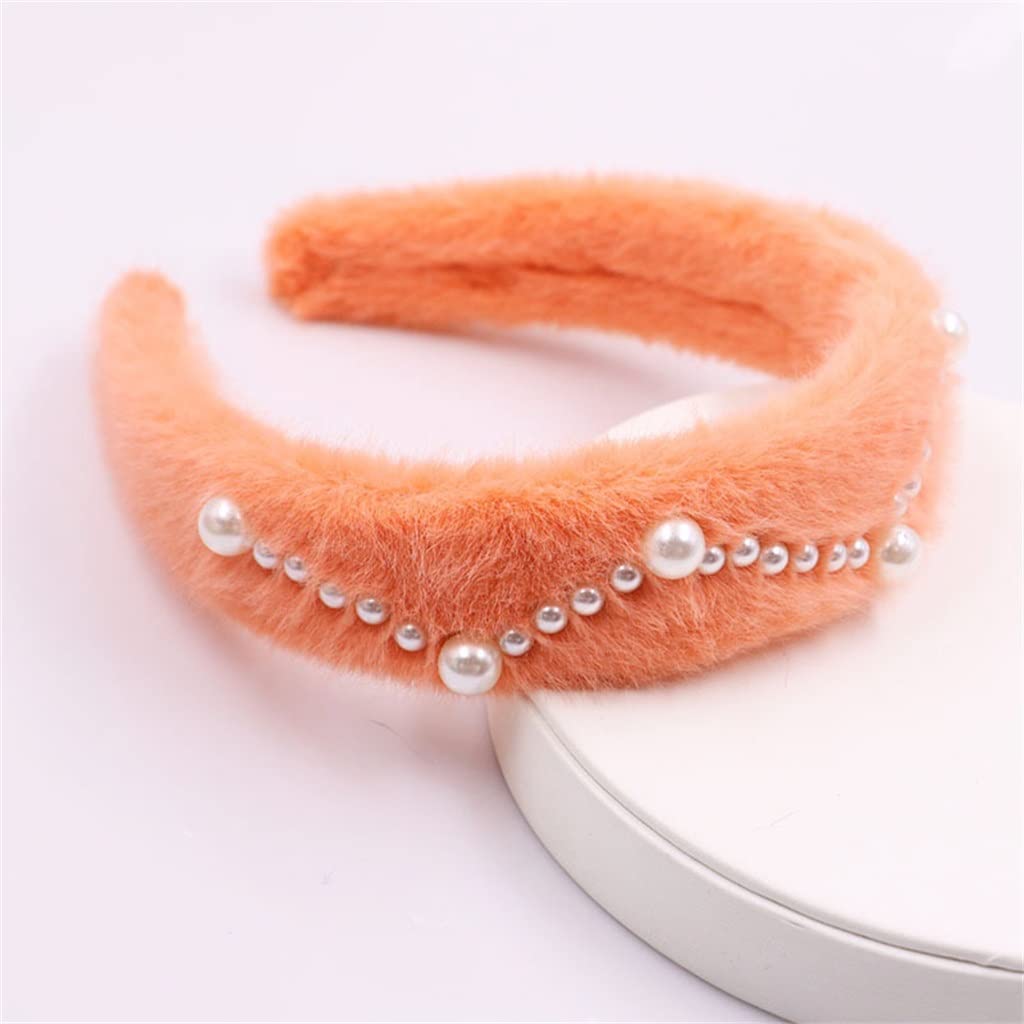 EKDSPW Women's Thick Plush Wide Headband - Candy Color Hair Hoop for Winter, Soft & Warm Hair Band (One Size, Color F) | Perfect for Cold Weather, Outdoor Activities & Fashion Accessories