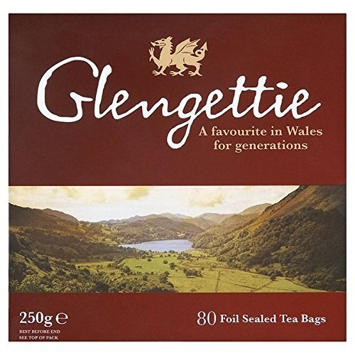 Premium Glengettie Black Tea Bags - 80 Count (Pack of 2) | Rich Flavor Welsh Breakfast Tea | Perfect for Morning Boost, Afternoon Relaxation & Office Brewing