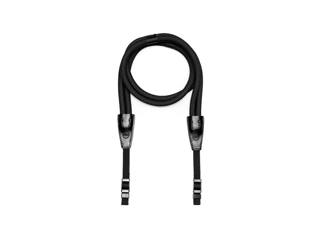 Leica Double Rope Camera Strap - Black 126cm Adjustable Neck Strap for DSLR & Mirrorless Cameras - Perfect for Travel, Hiking & Photography Enthusiasts