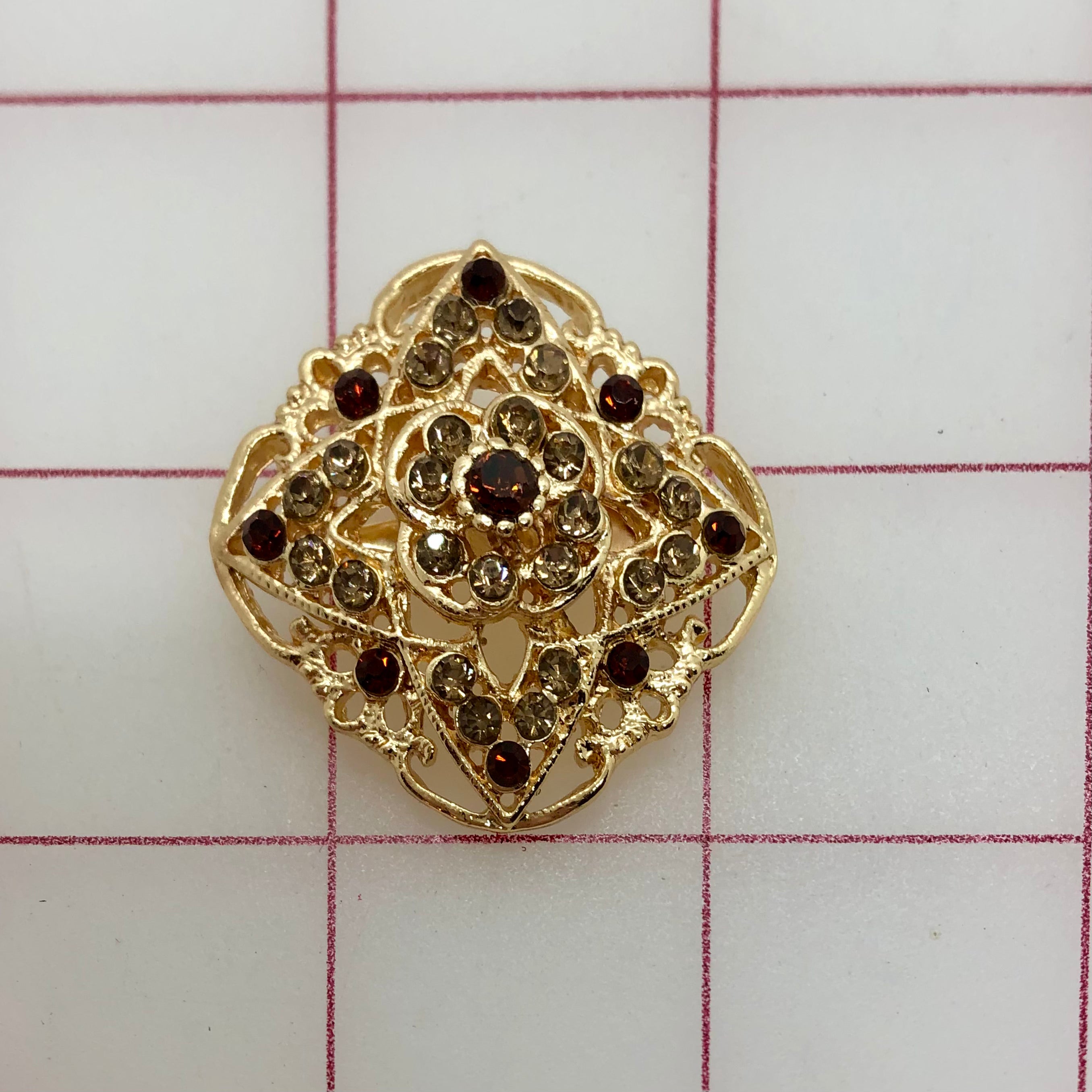 1.25 Inch Rhinestone Brooch & Tiara Embellishments - Decorative Gems for DIY Crafts, Wedding Accessories, Costume Jewelry and Hair Ornaments