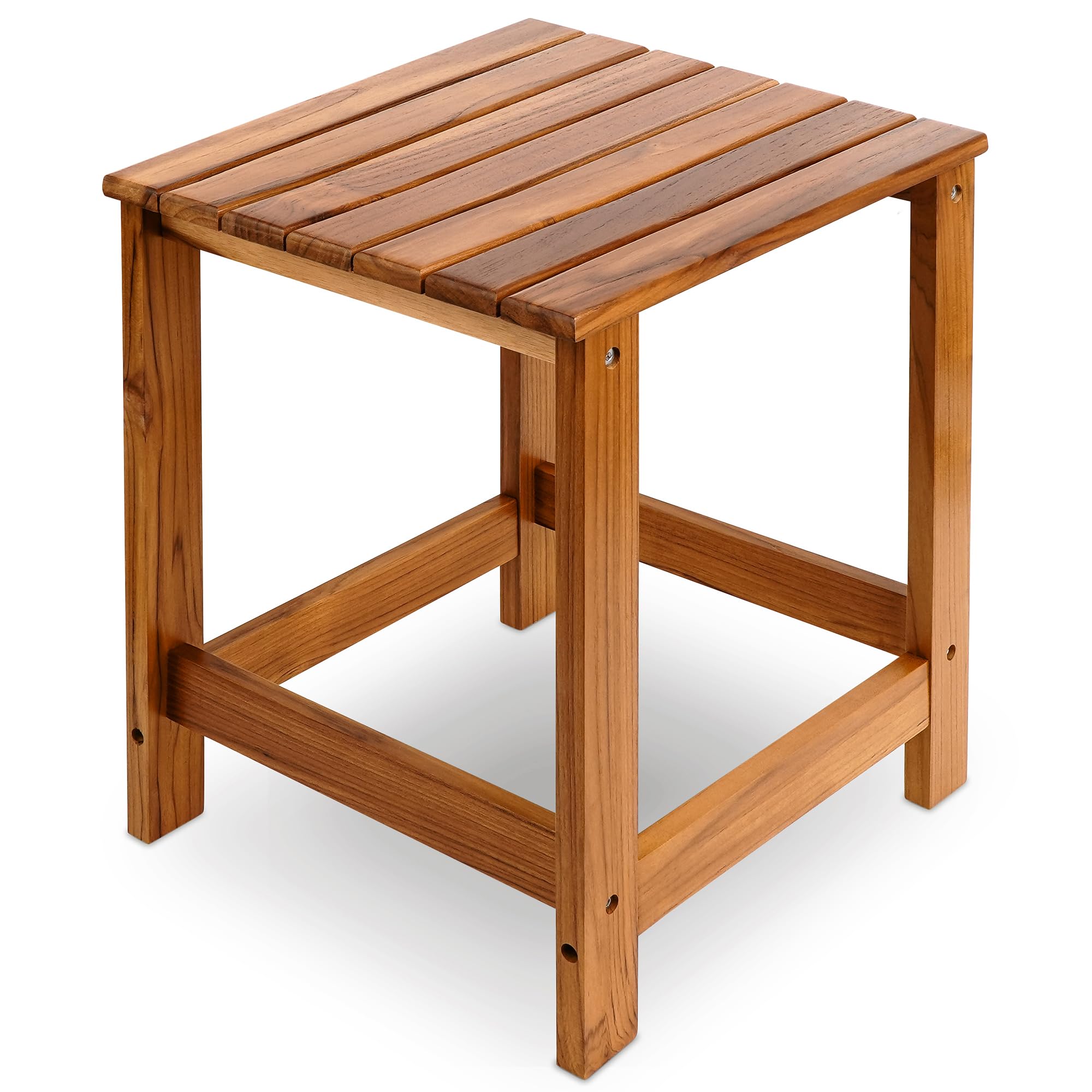Premium Teak Outdoor Side Table - Waterproof & Durable Patio Coffee Table for Garden, Poolside, Backyard - Perfect Accent Table for Living Room, Bedroom & Couch - Ideal for Relaxing with Drinks & Books